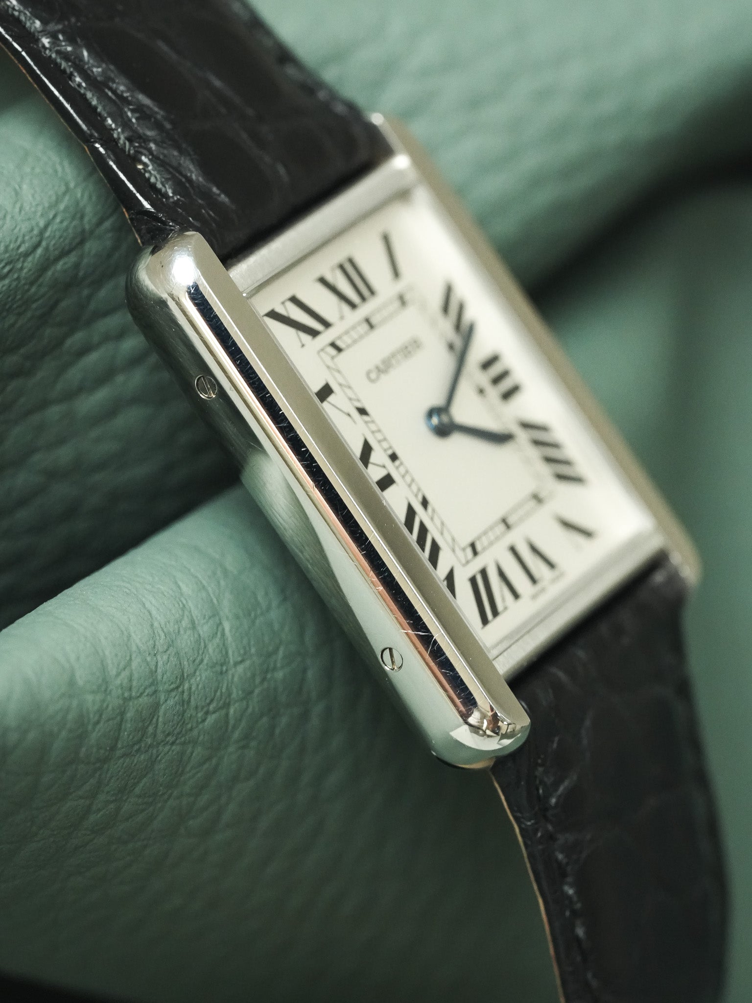 Cartier - 3169 Tank Solo Large Stahl Quarz Faltschließe - 2010er