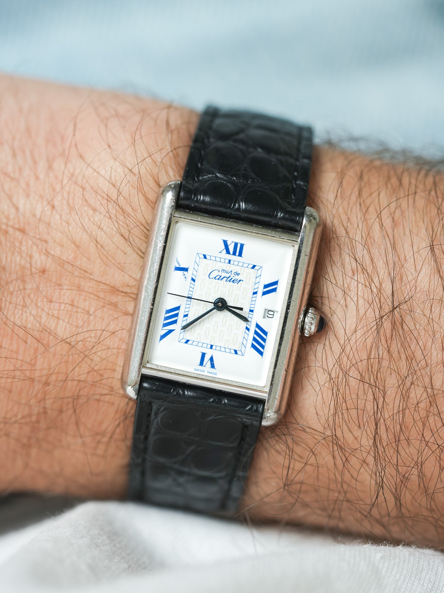 Cartier - Tank Must 2414 فضة صلبة مع مشبك قابل للطي - 1990s