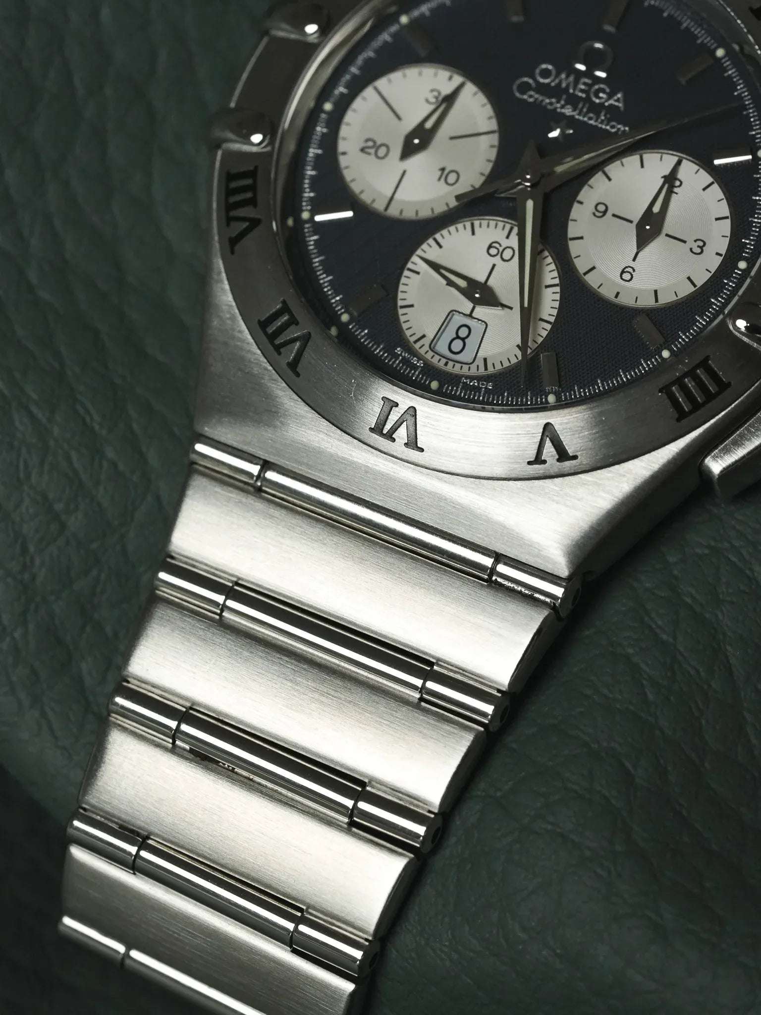 Omega - Constellation 双鹰 1542.40 钢 蜂窝灰色表盘 - 1990s