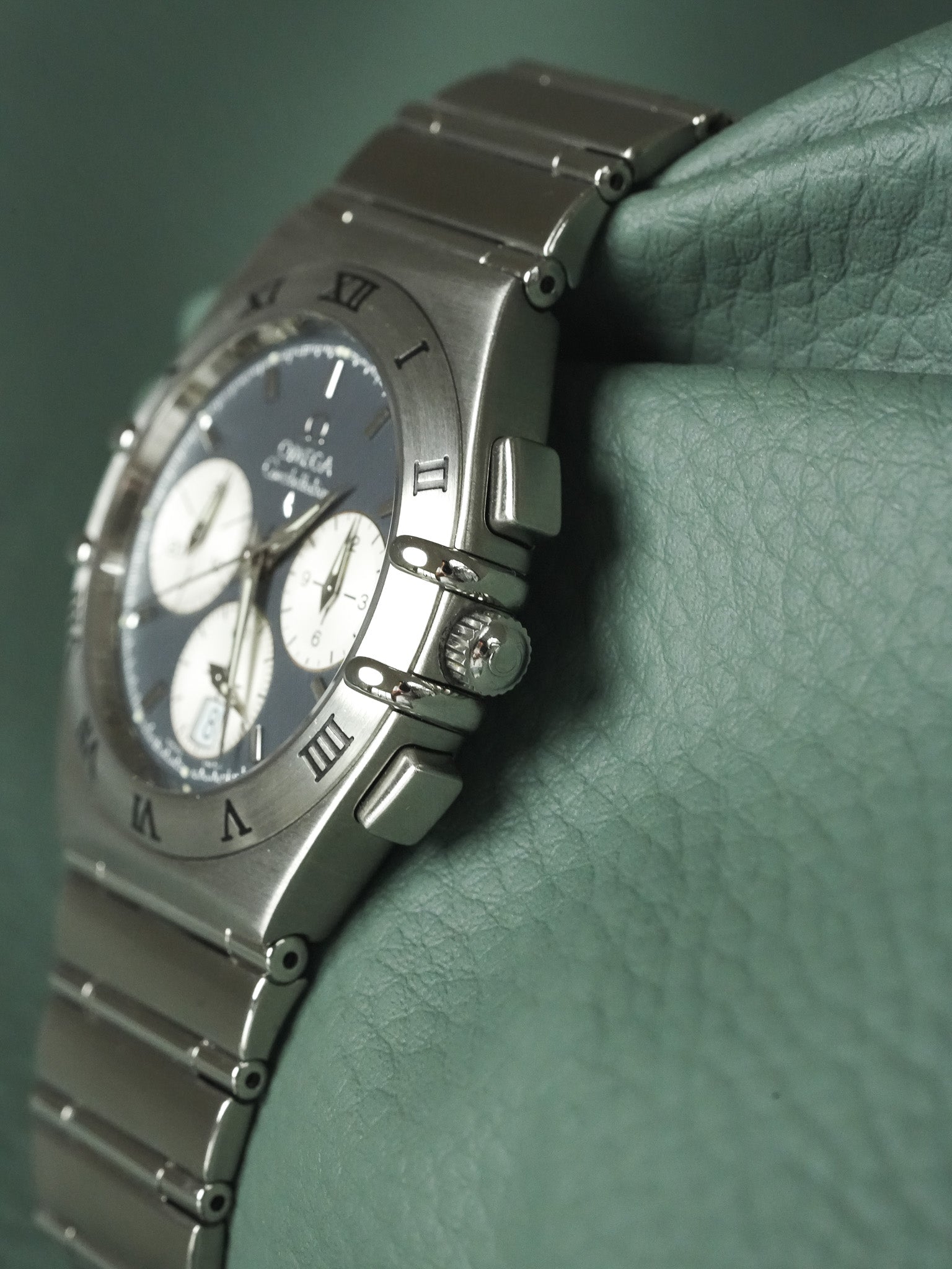 Omega - Constellation Double Eagle 1542.40 Stahl Wabenmuster Grau Zifferblatt - 1990s