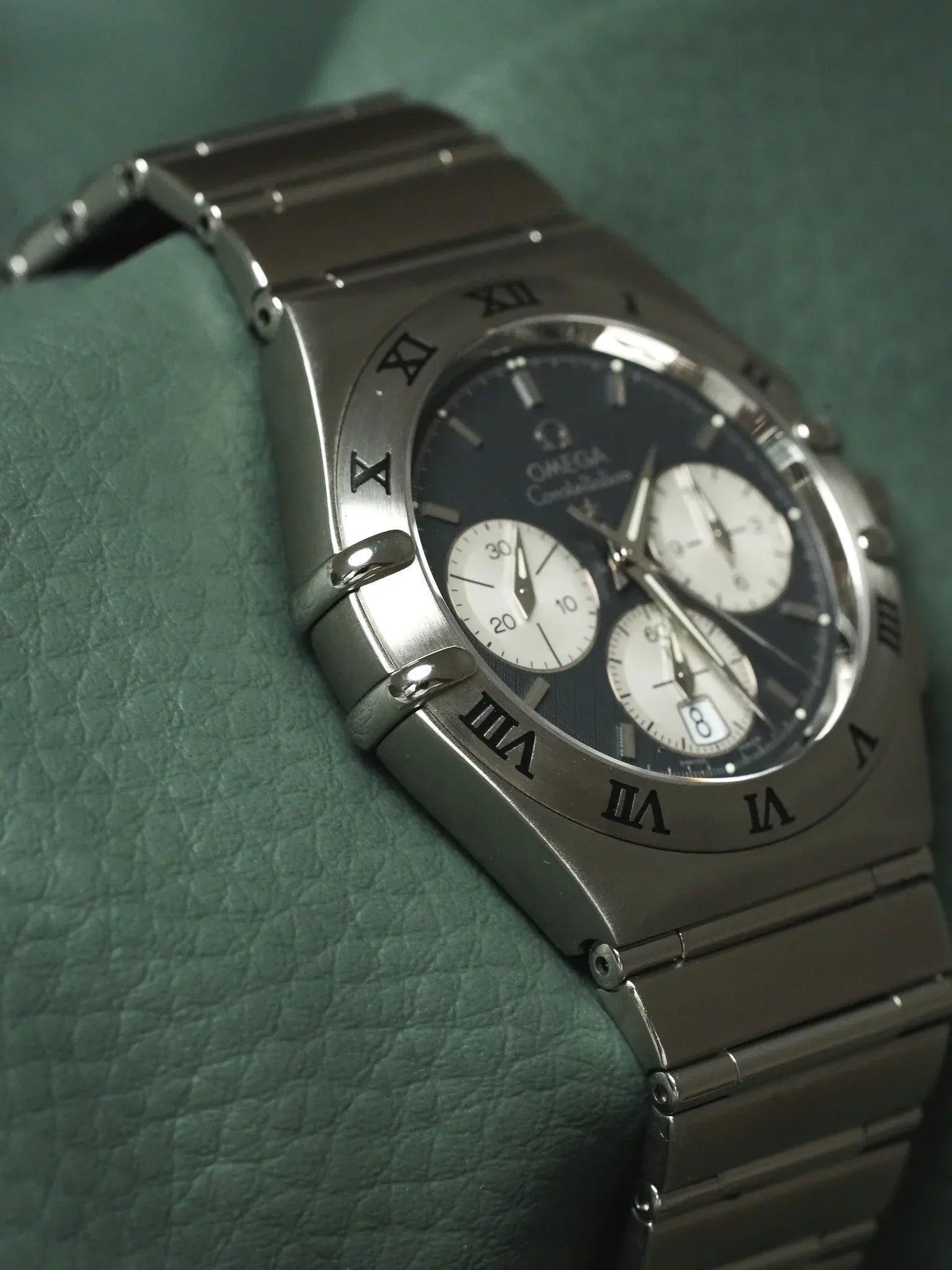 Omega - Constellation 双鹰 1542.40 钢 蜂窝灰色表盘 - 1990s