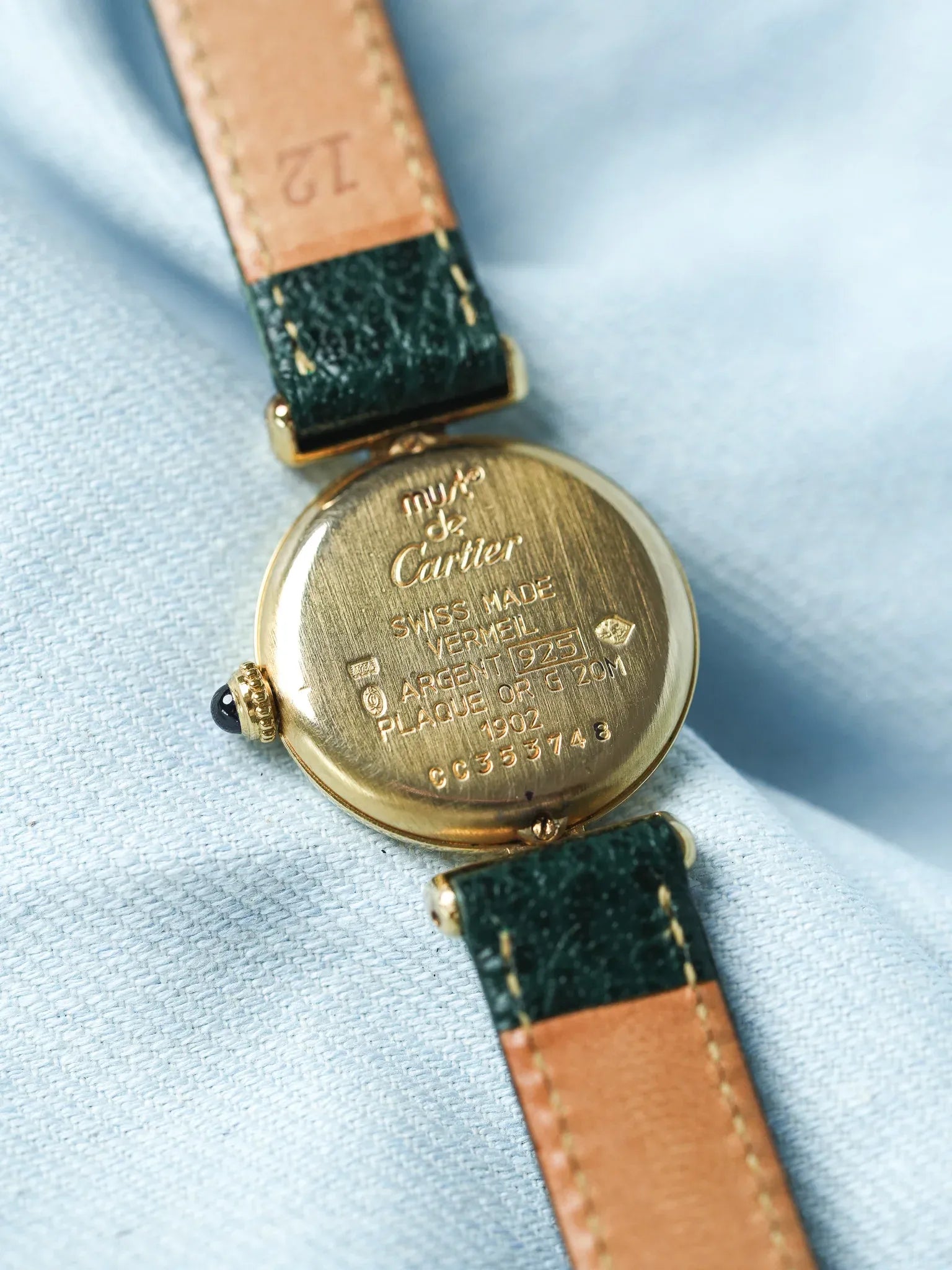 Cartier - Must de Cartier Colisée Vermeil Cadran Crème - Boite & Papier - 1995