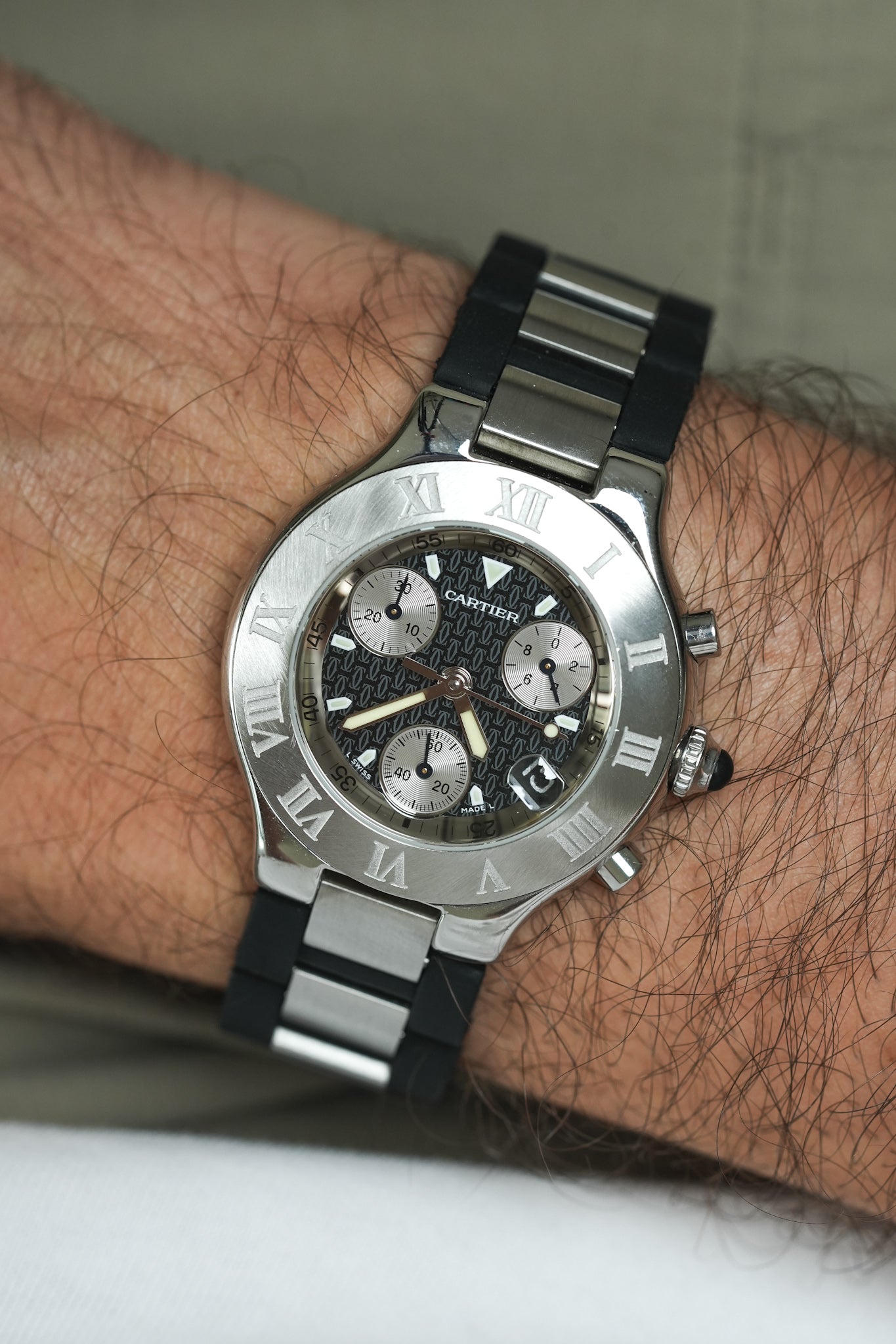 Cartier - Must Хронограф Черный 2424 - бумага - 2003