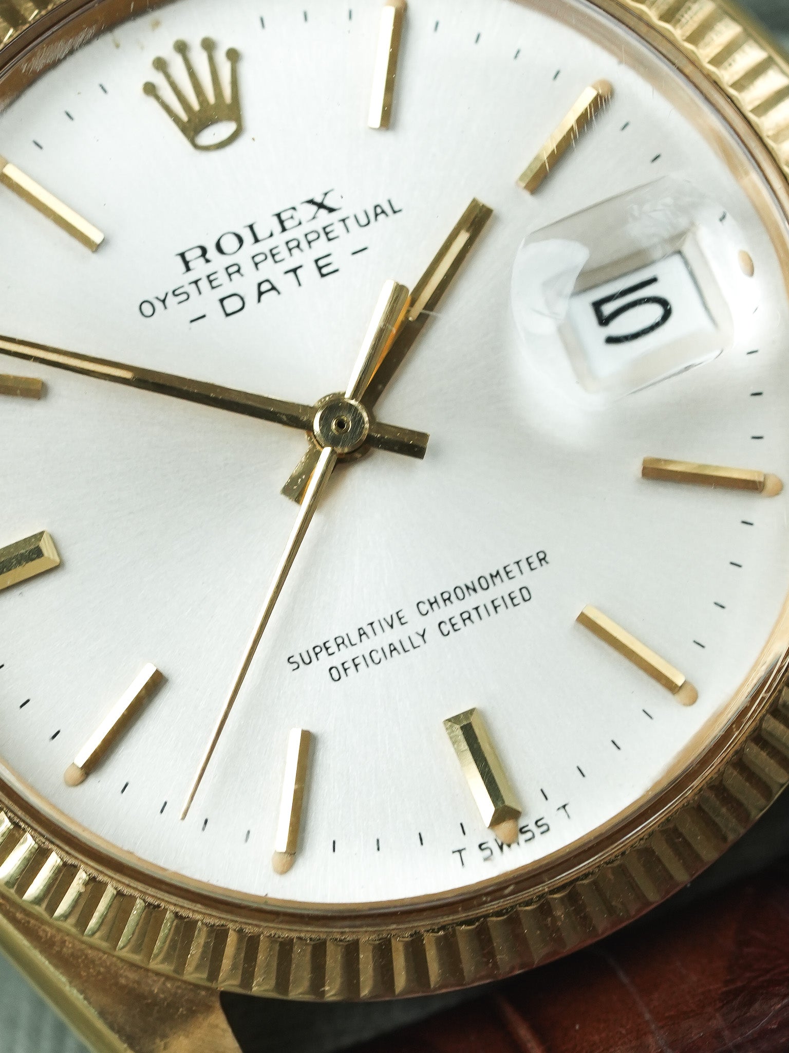 Rolex - Oyster Perpetual Date COSC ref. 1503 34мм Золото Жёлтое 18k Циферблат Шампань - 1965