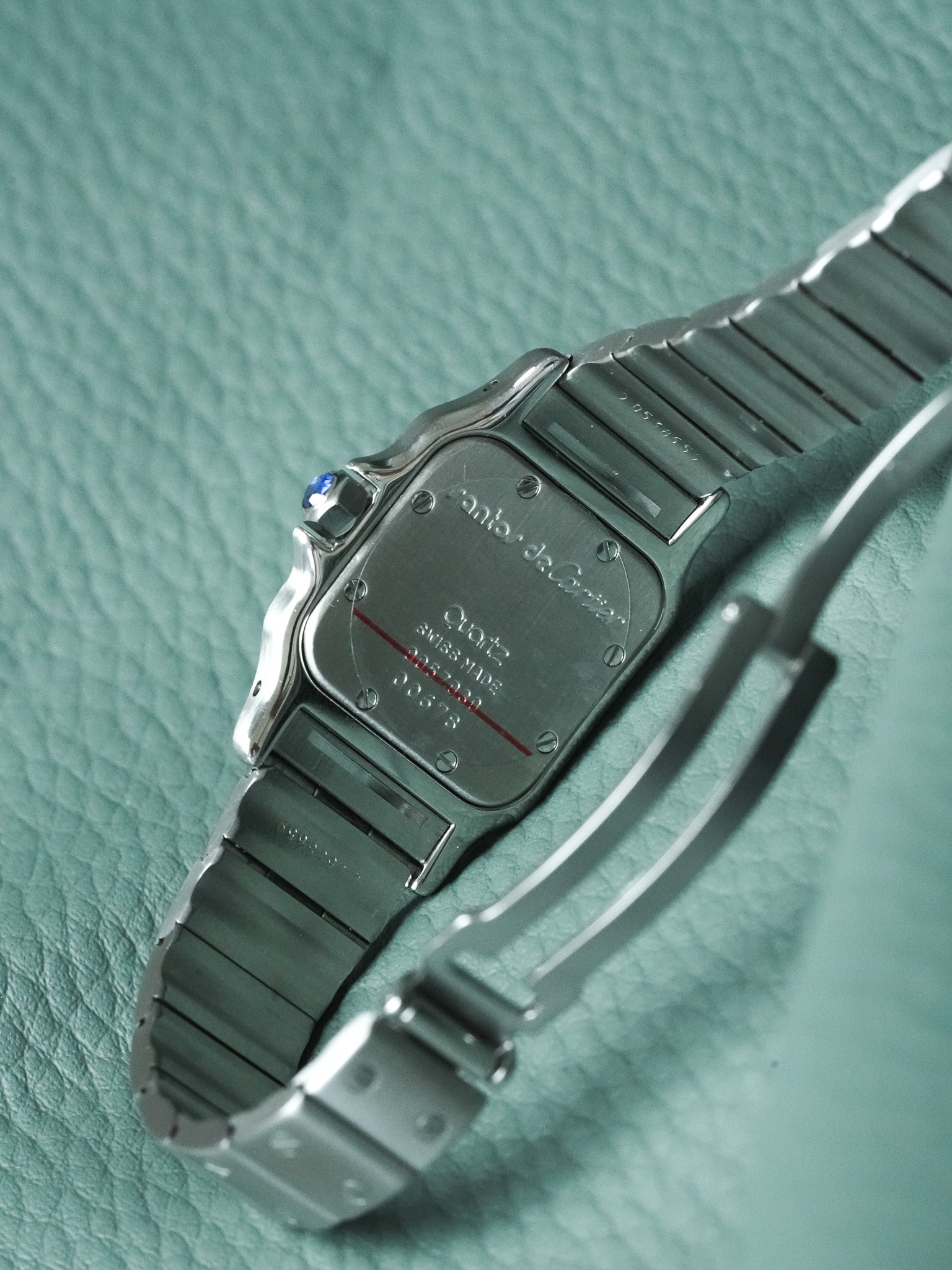 Cartier - Santos 9057 Stahl römische Ziffern blau 24mm - 1991