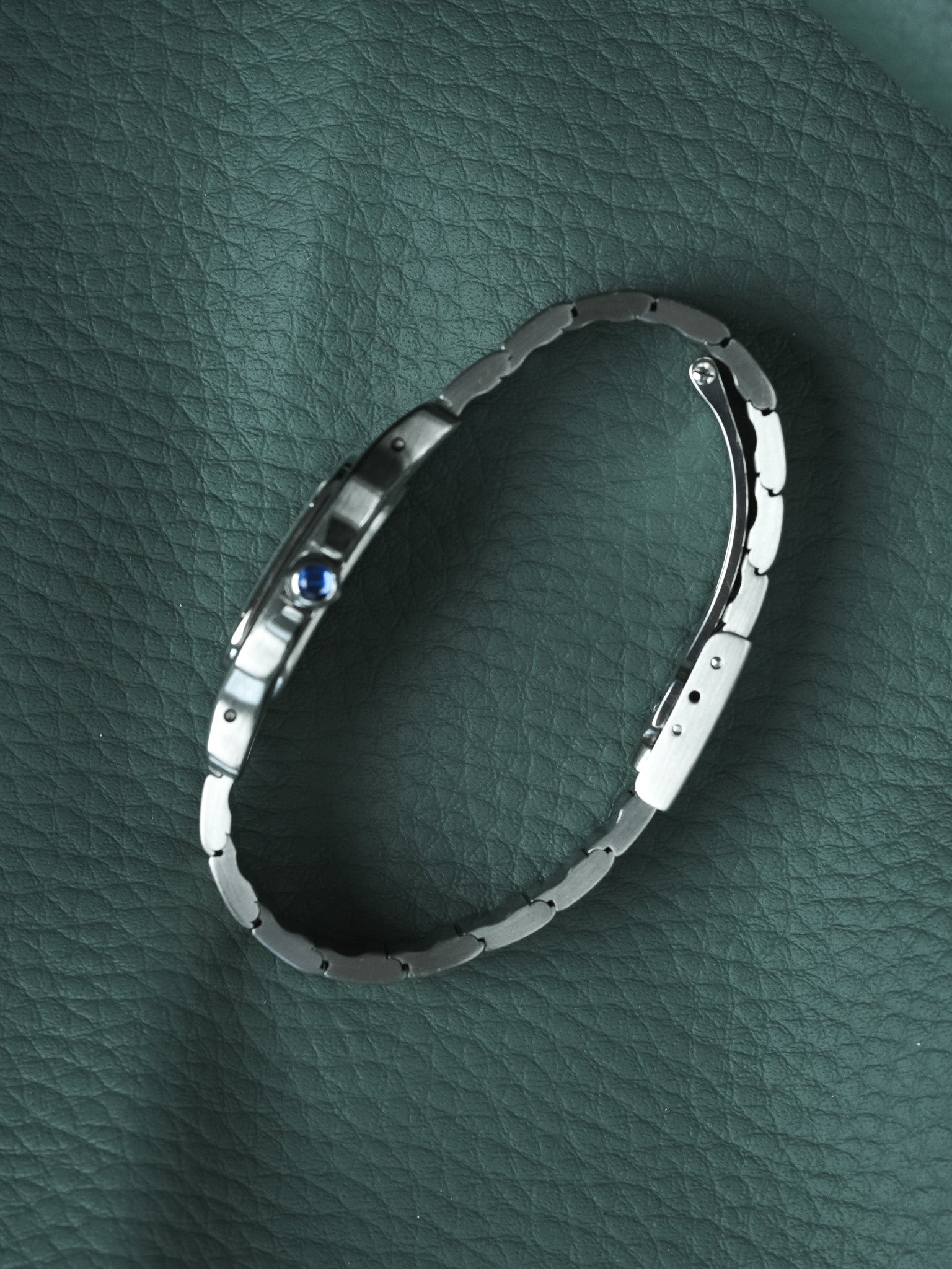 Cartier - Santos 9057 Stahl römische Ziffern blau 24mm - 1991