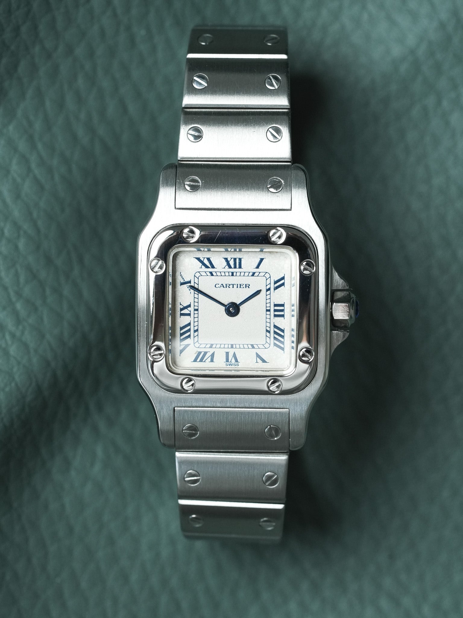Cartier - Santos 9057 Acier chiffres romain bleu 24mm - 1991