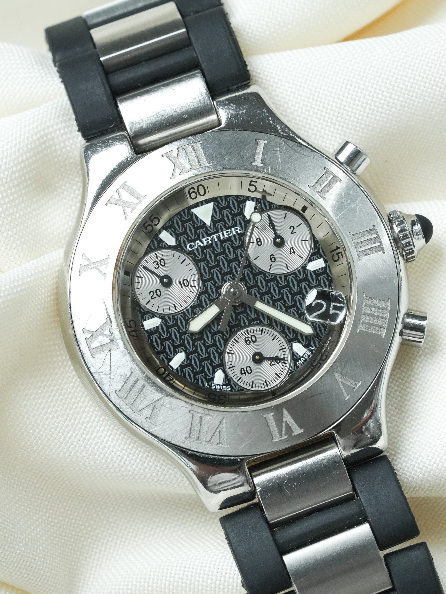 Cartier - Must Chronographe Noir 2424 - 2000s