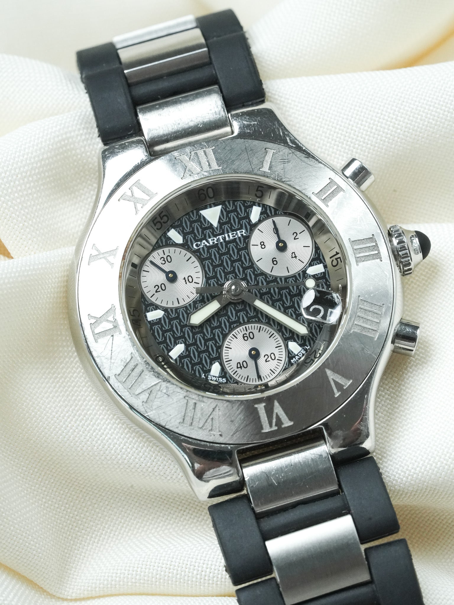 Cartier - Must Chronographe Noir 2424 - 2000s