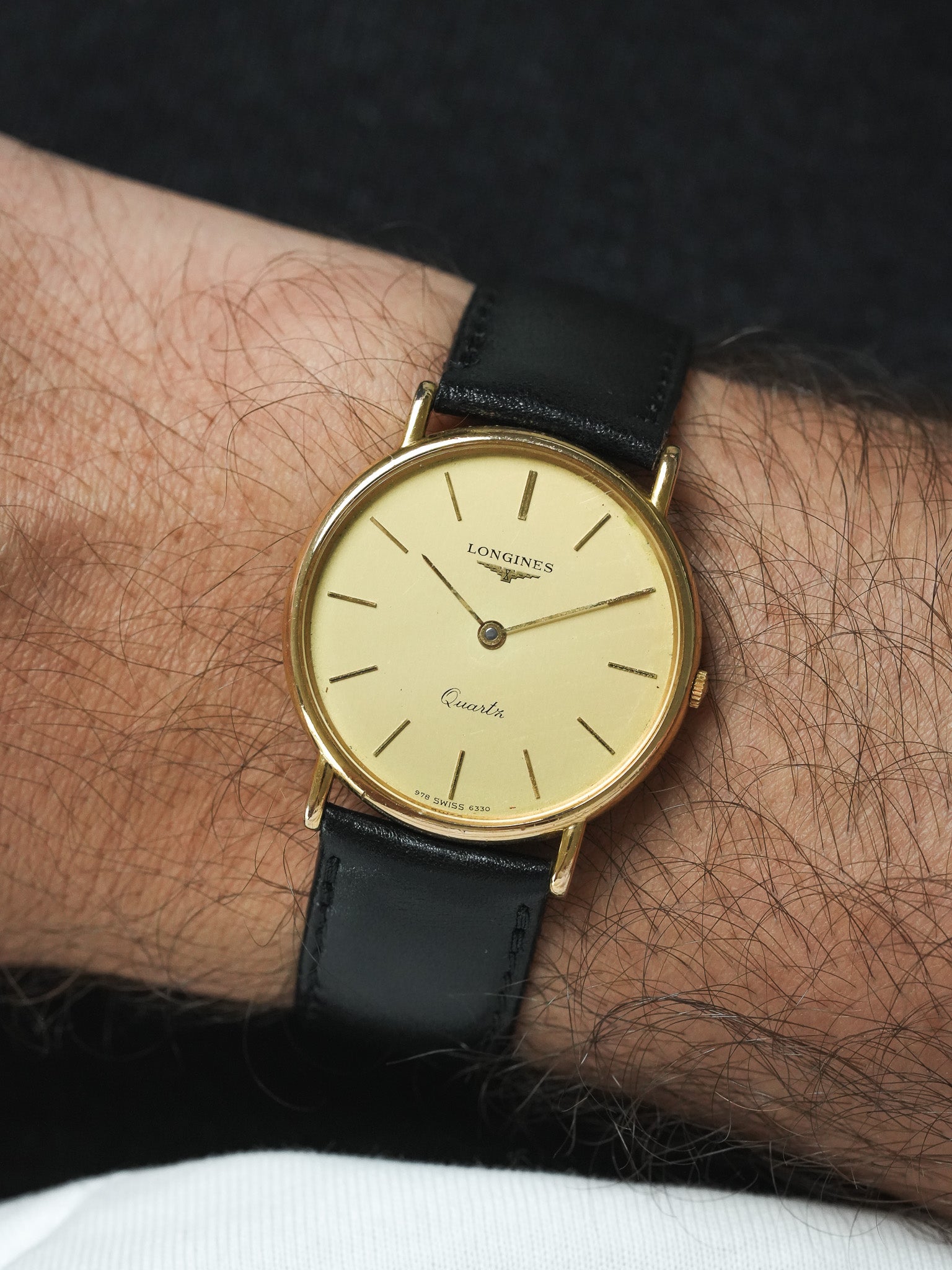 Longines - Очень тонкие наручные часы Круглые 32 мм Золото Циферблат золотой - 1980s