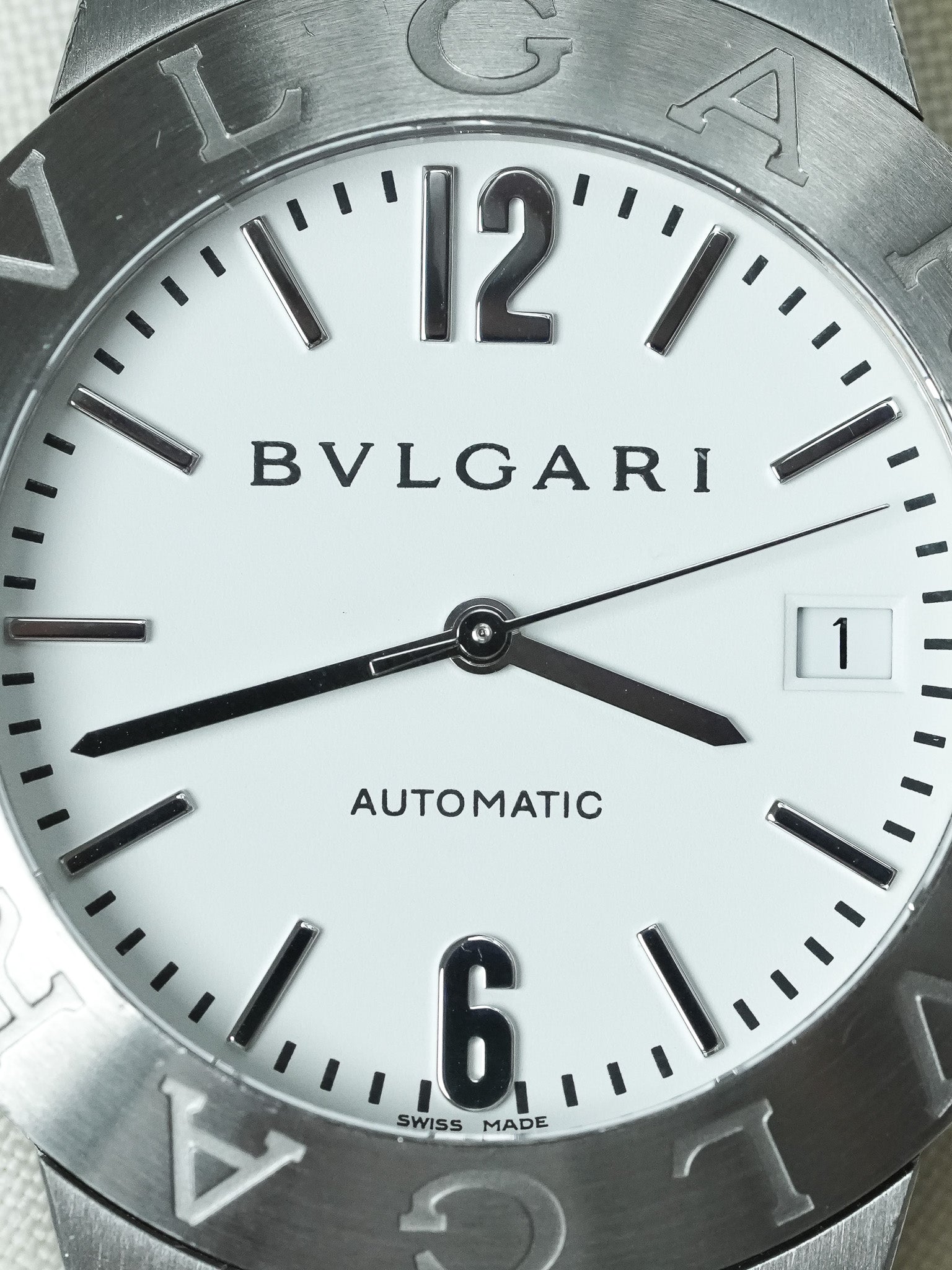 Bvlgari - Diagono Bracelet acier cadran blanc - 2005