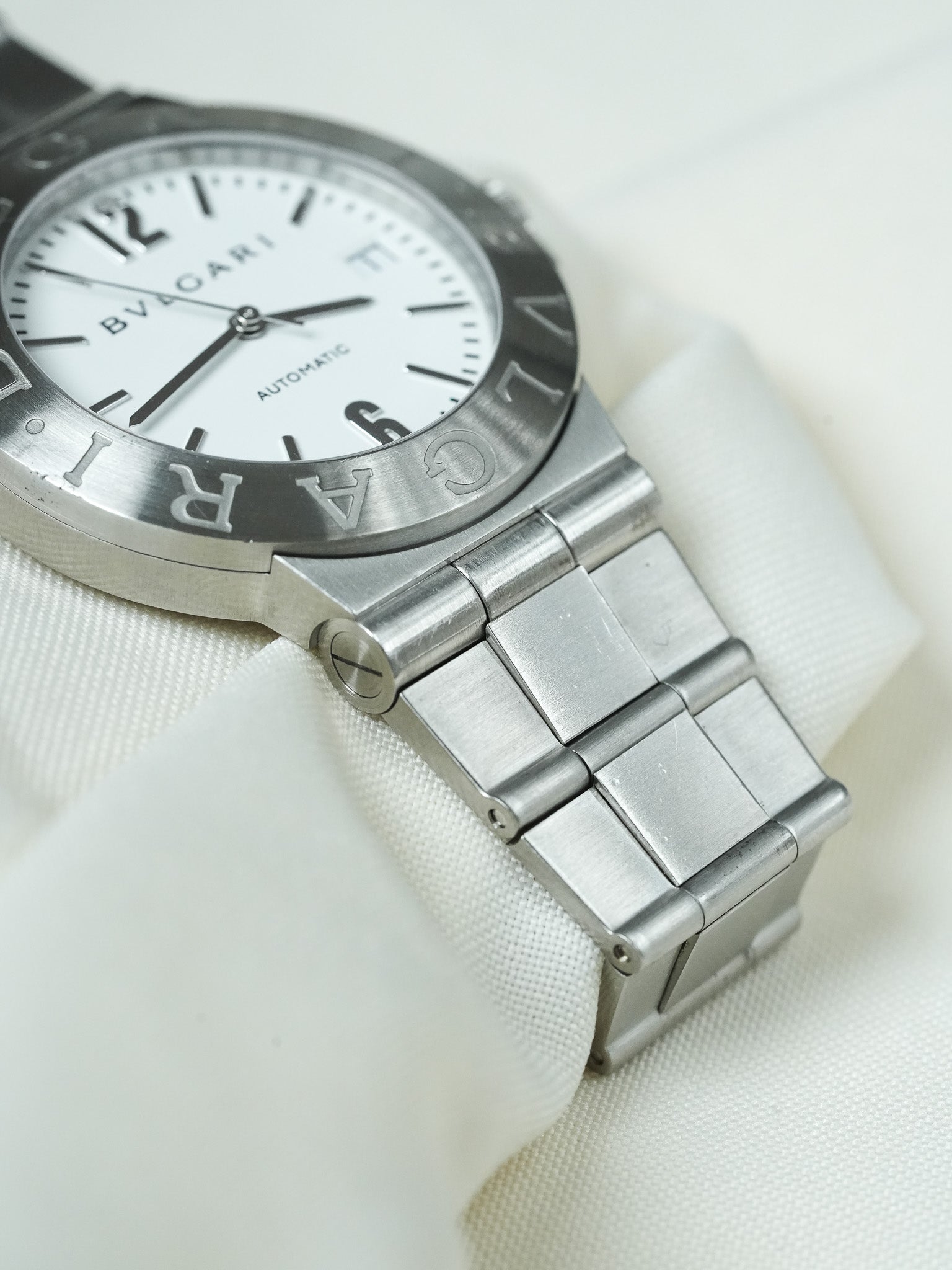 Bvlgari - Diagono Bracelet acier cadran blanc - 2005