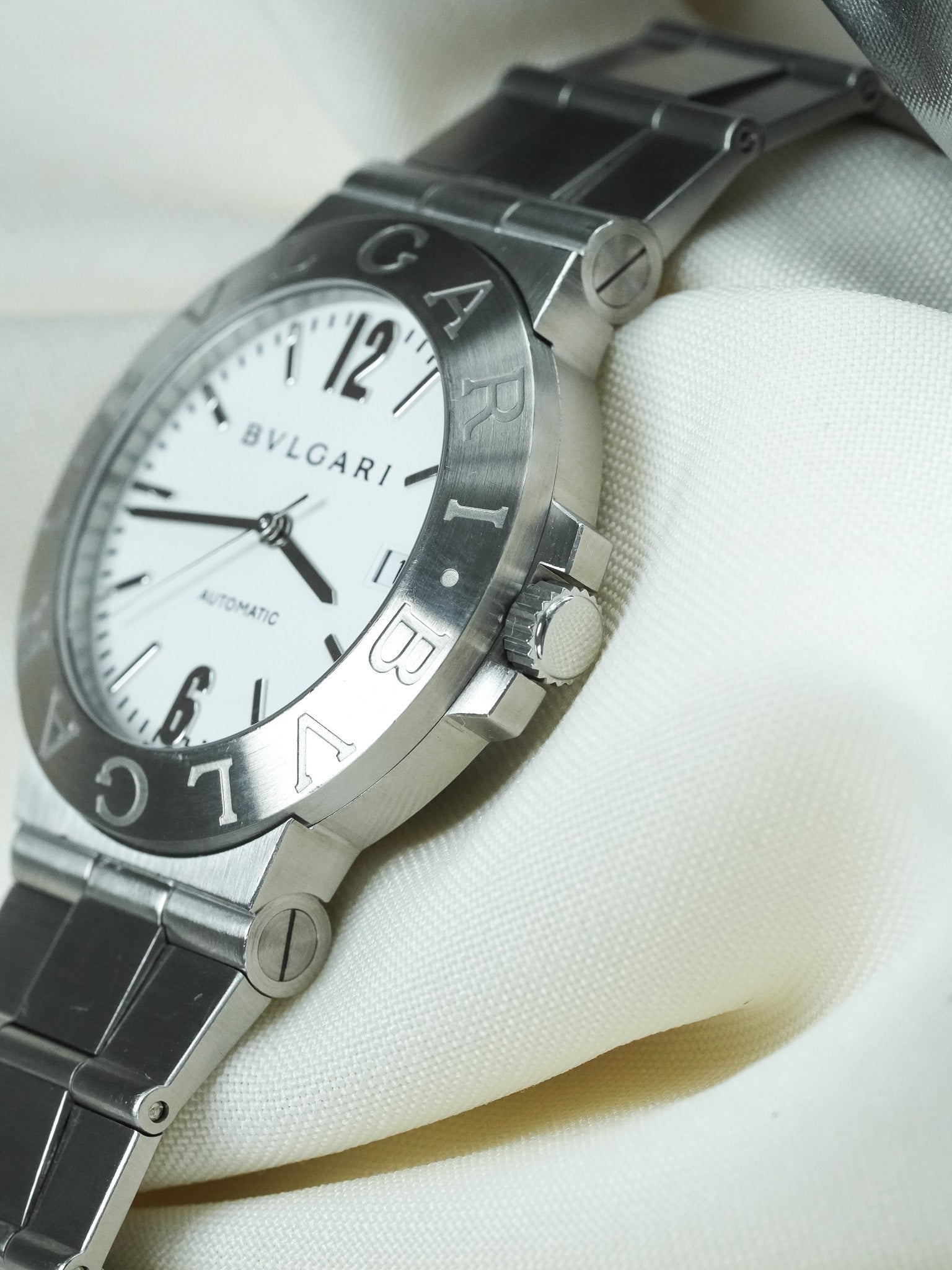 Bvlgari - Diagono Bracelet acier cadran blanc - 2005