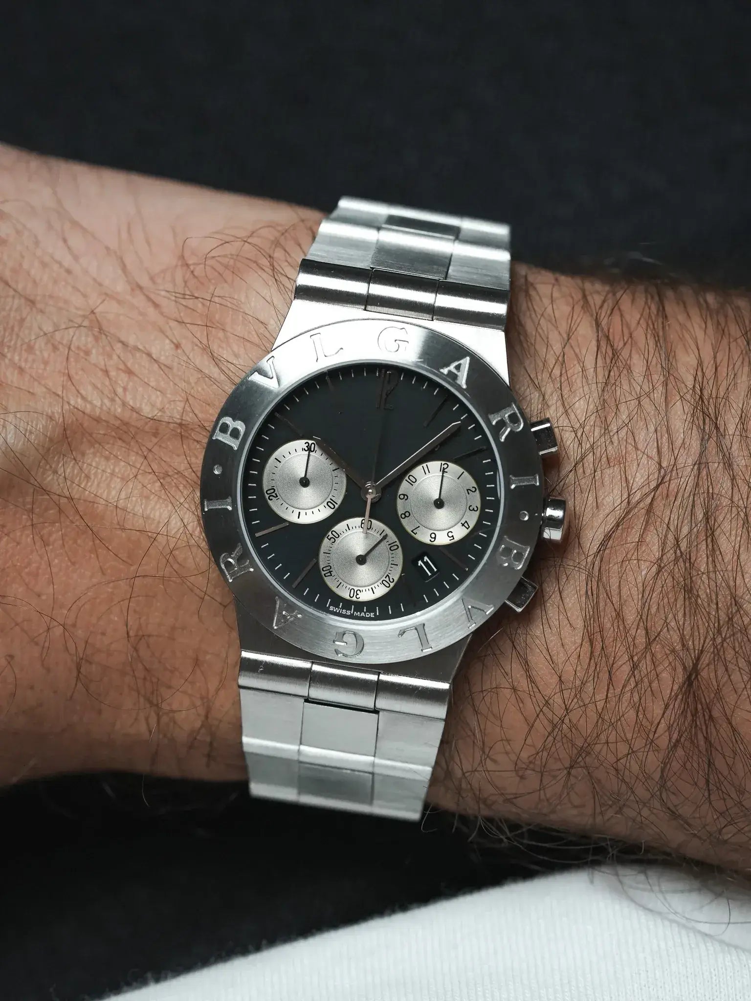 Bvlgari - Diagono Chronographe Acier Cadran Noir - papier - 2000s