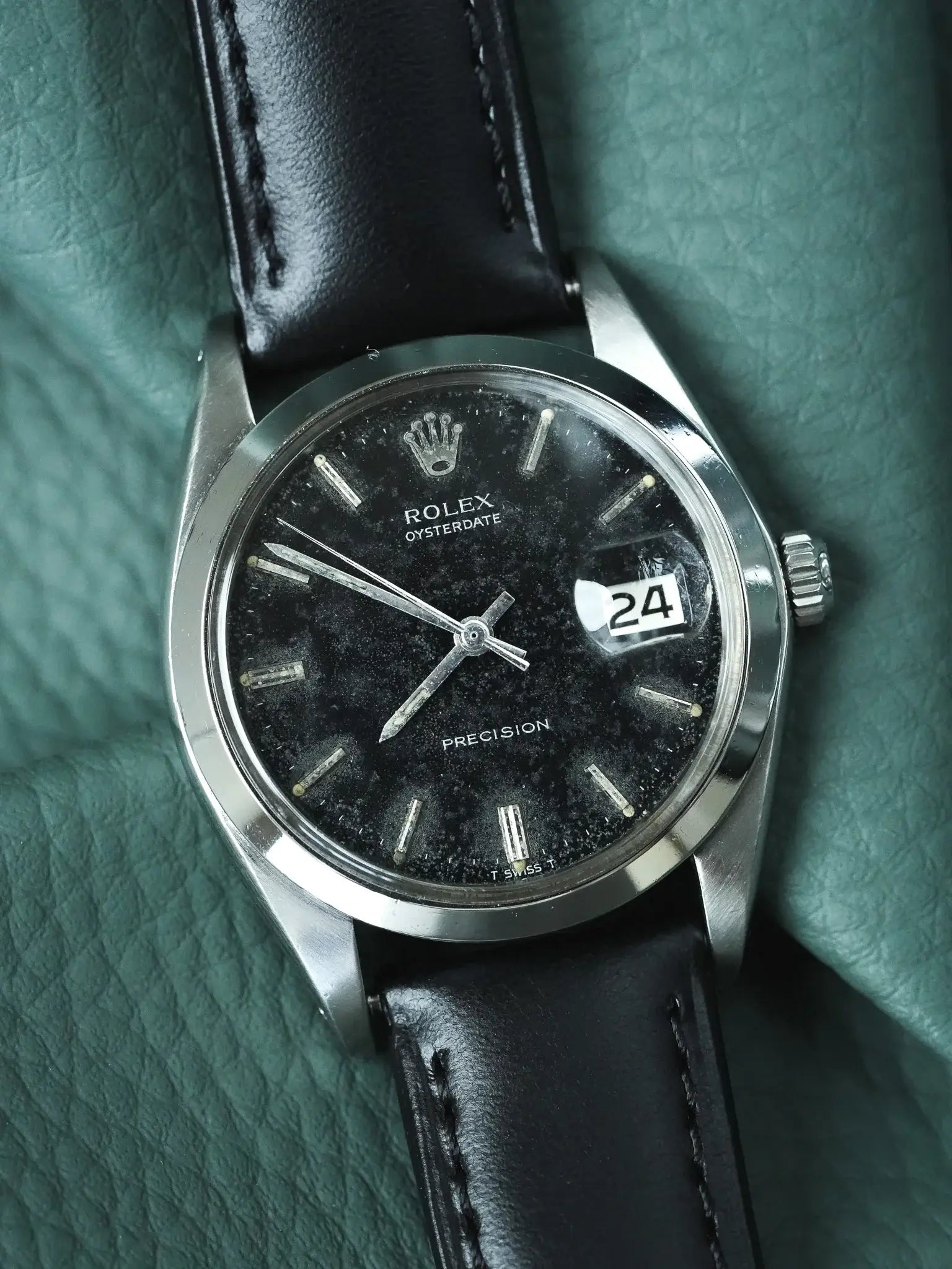 Orologio Rolex Oysterdate Precision 6694 (1966) – Quadrante Nero Patinato & Acciaio