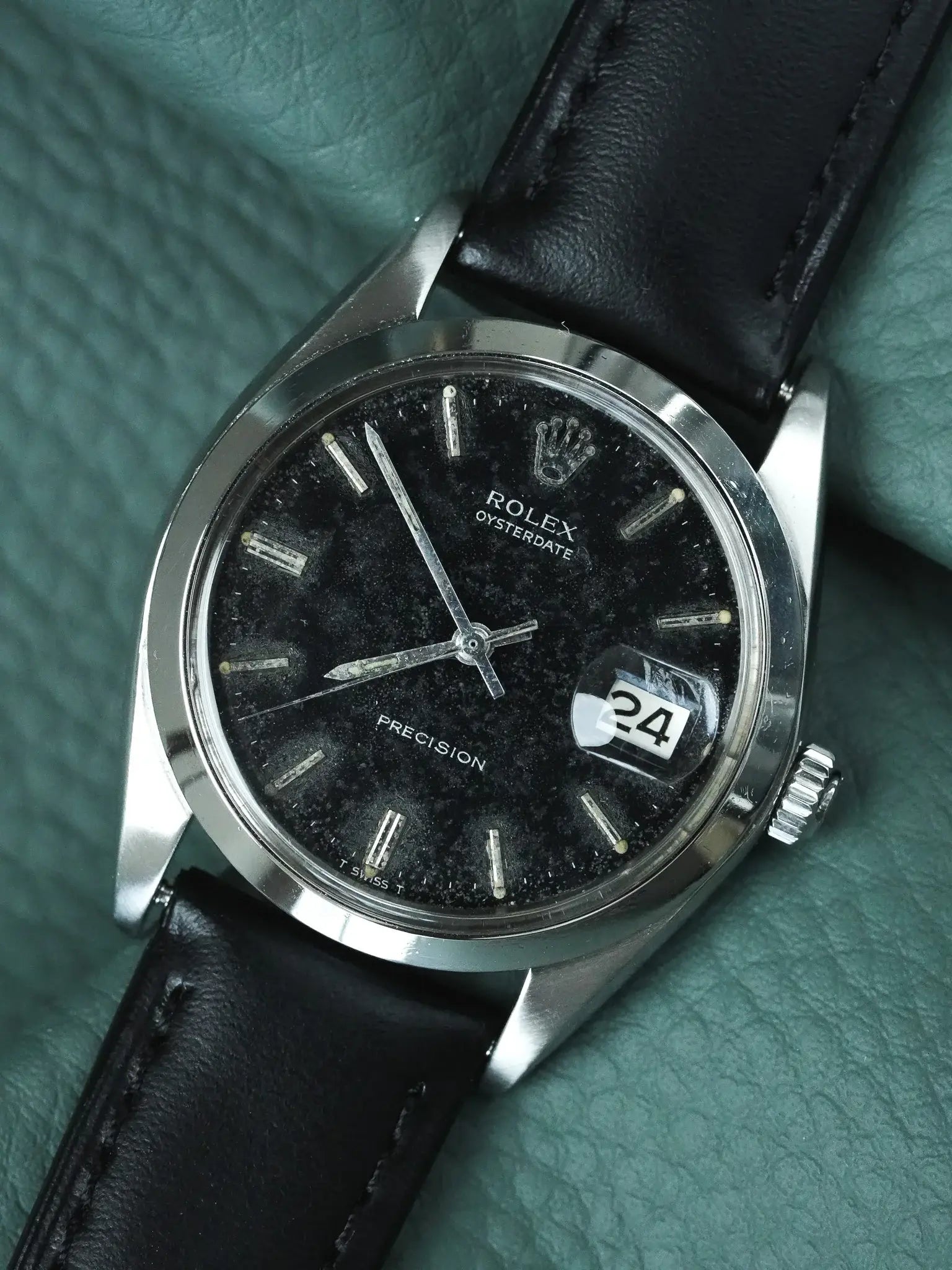 Orologio Rolex Oysterdate Precision 6694 (1966) – Quadrante Nero Patinato & Acciaio