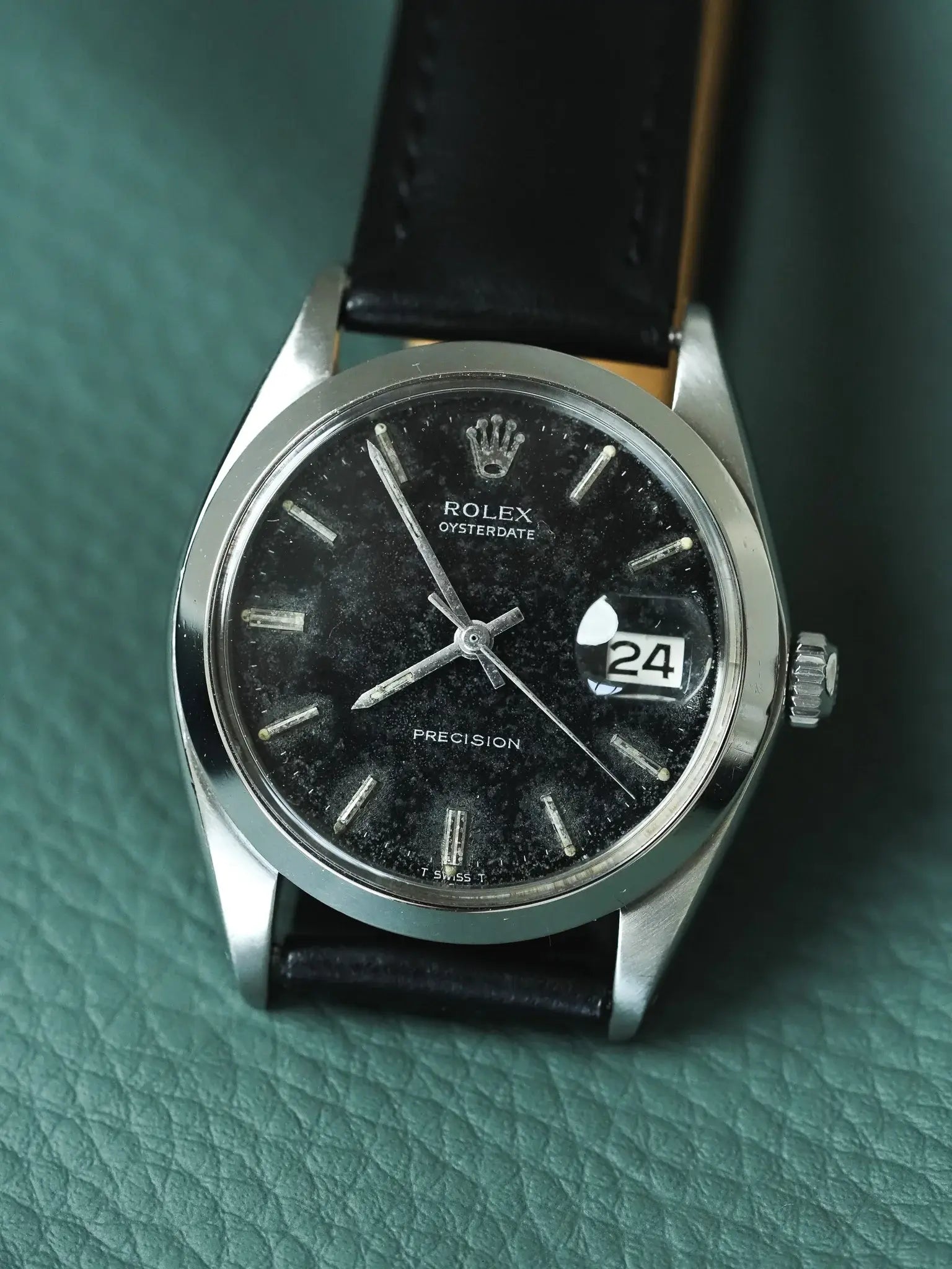 Orologio Rolex Oysterdate Precision 6694 (1966) – Quadrante Nero Patinato & Acciaio