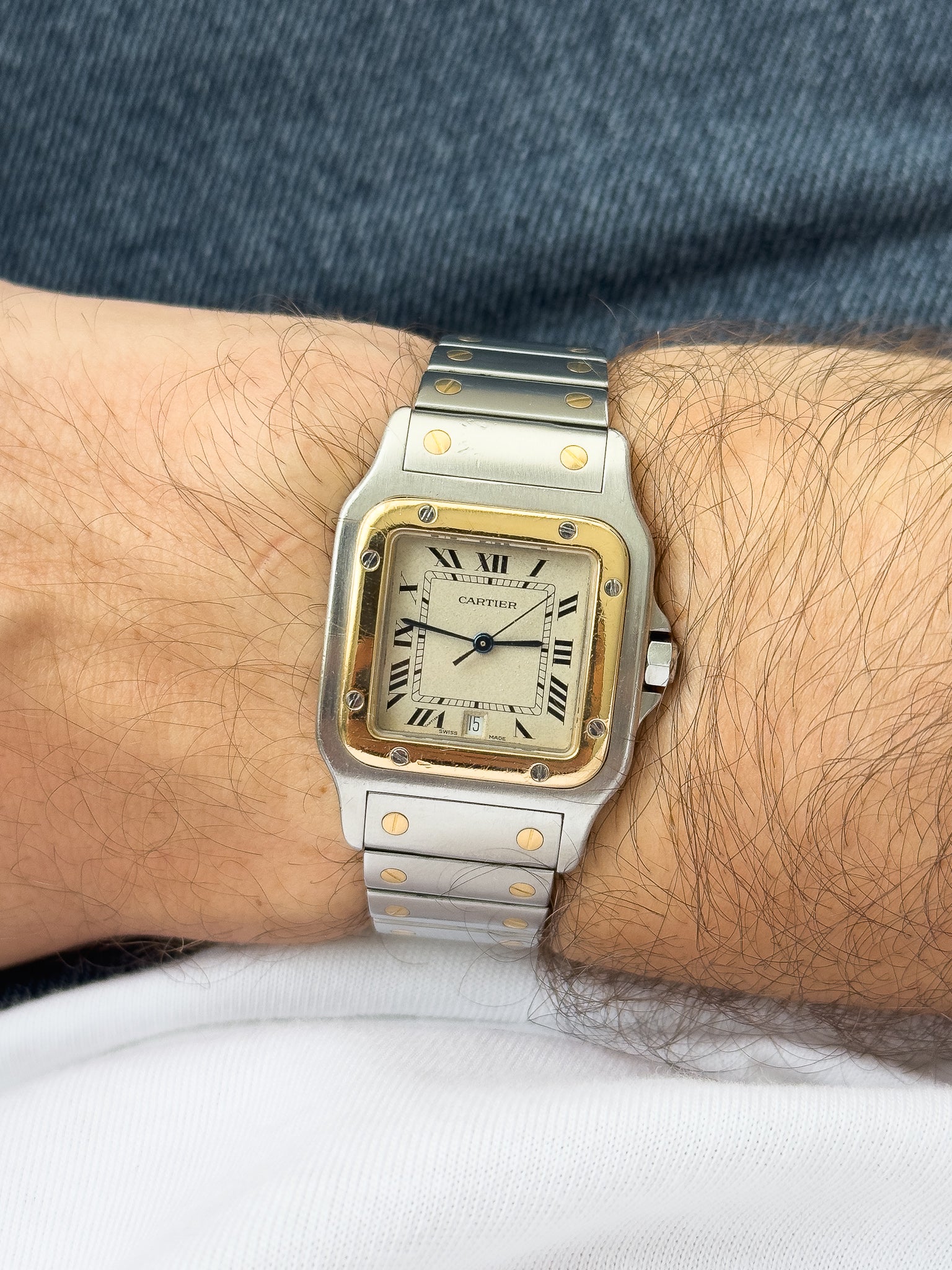 Cartier - Santos Galbée 1879 Acier Or 29mm - 1990s