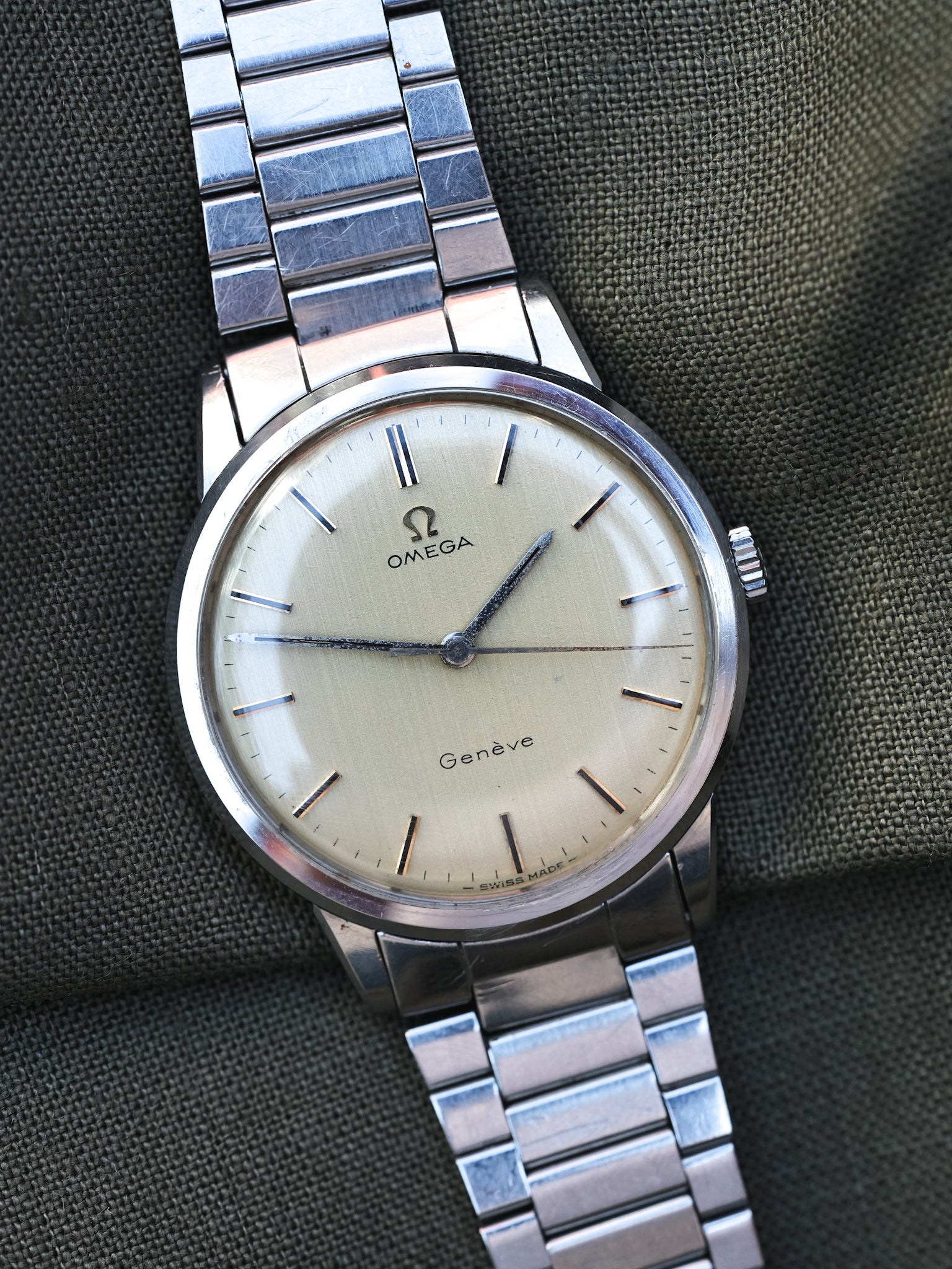 Omega - Geneve Cadran lin champagne - 1964