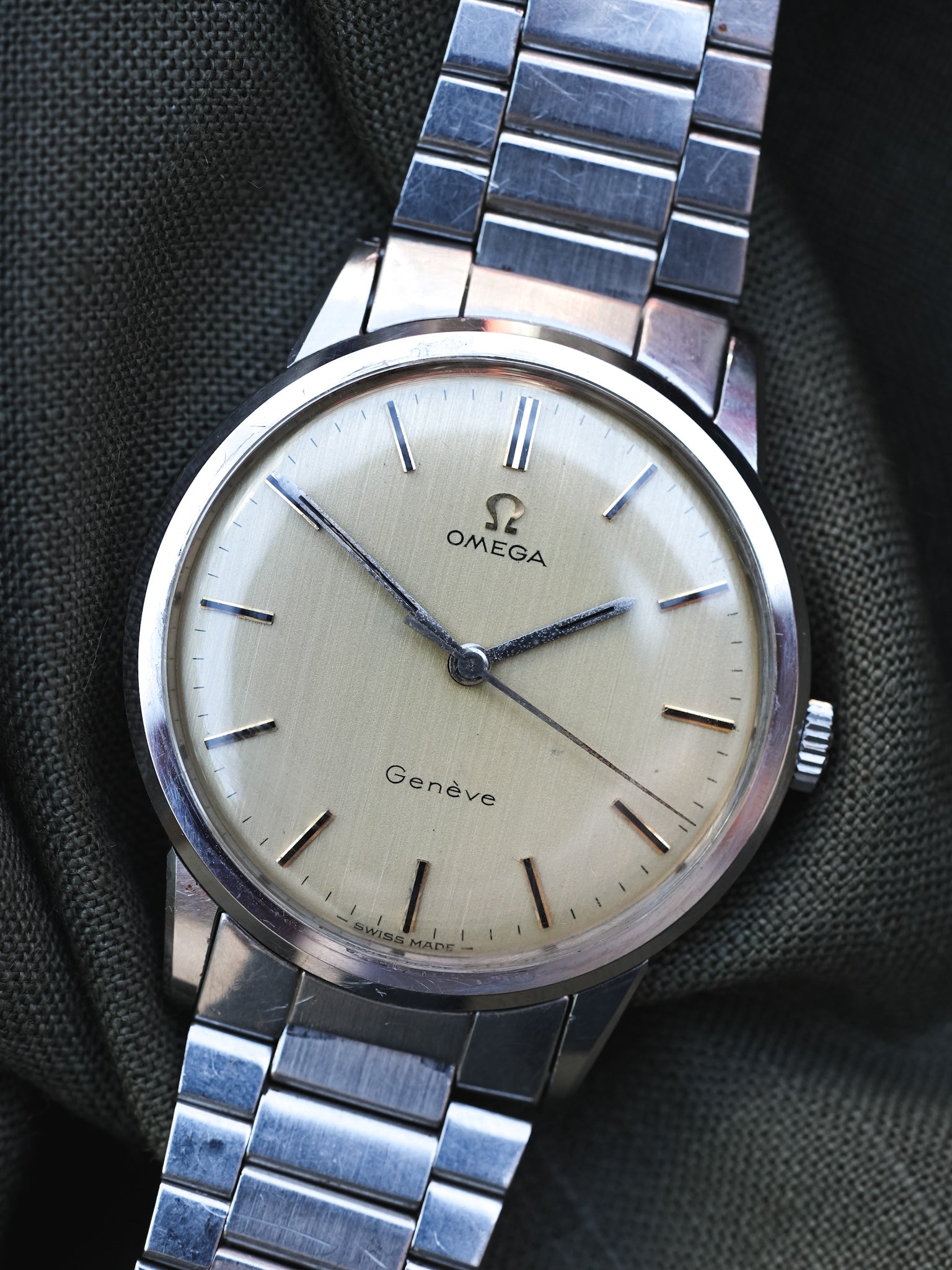 Omega - Geneve Cadran lin champagne - 1964