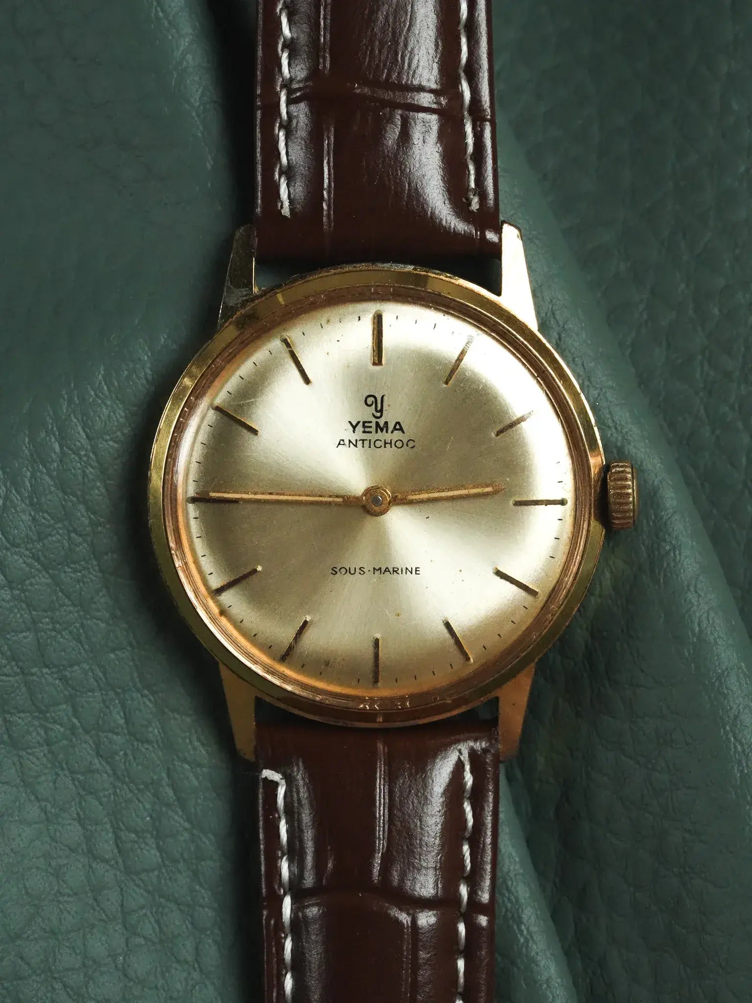 Yema - Sous-Marine Antichoc Montre habillée plaqué or - 1960s