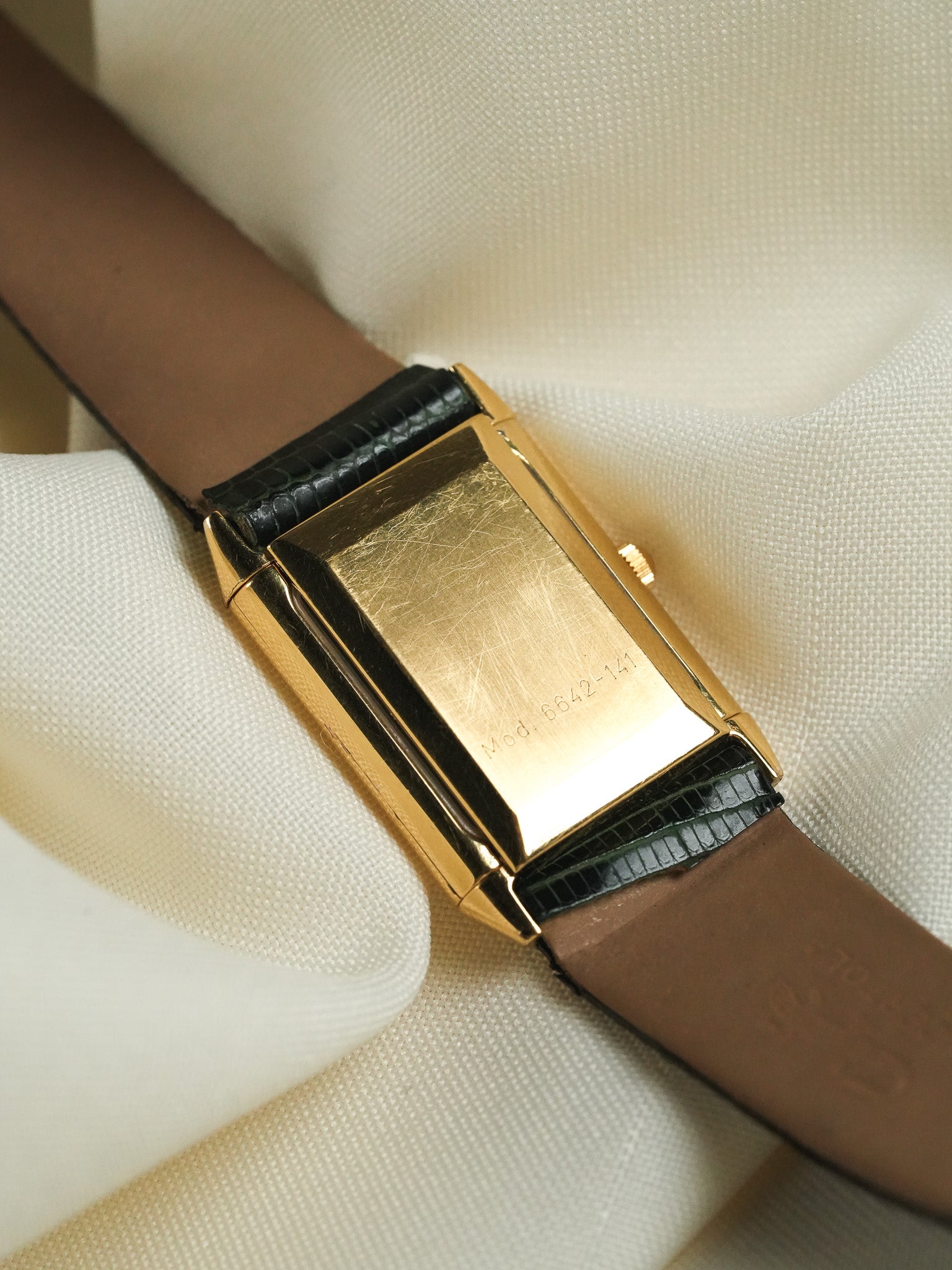 Jules Delas - Uhr im Reverso-Stil vergoldet Quarz - 1990s