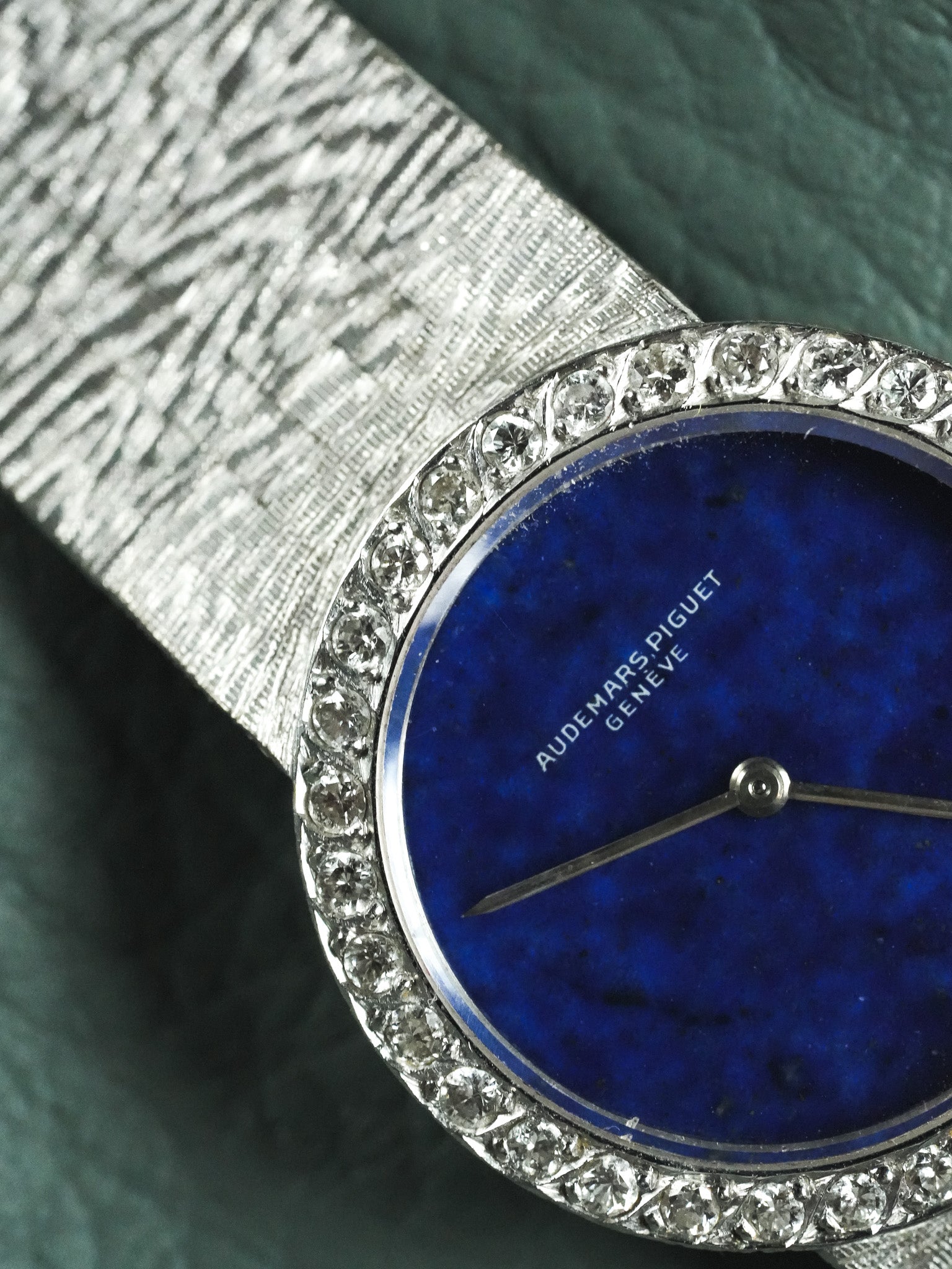 Audemars Piguet - Белое золото 18К, лазурит, бриллианты 23мм - 1980s
