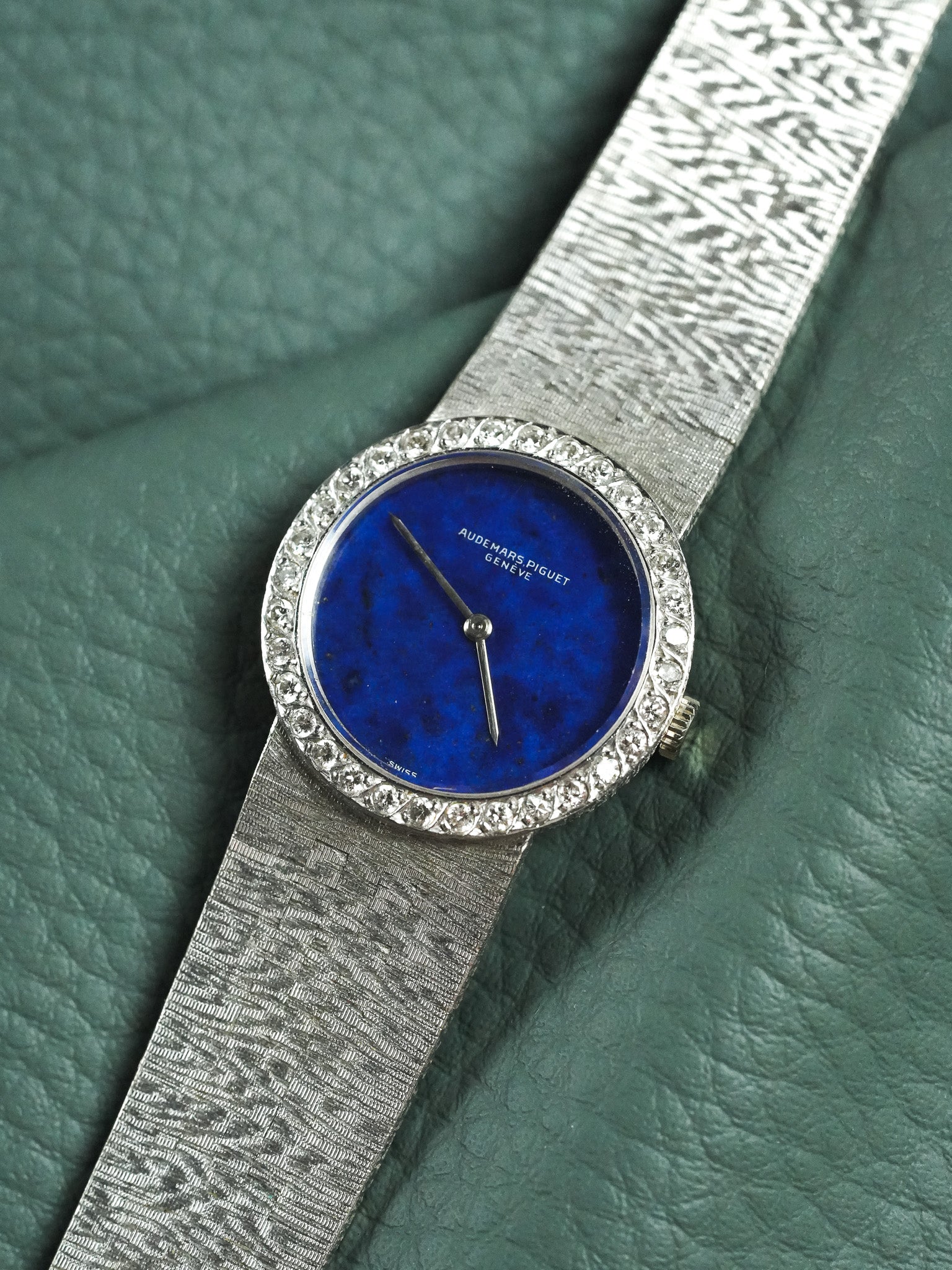 Audemars Piguet - Белое золото 18К, лазурит, бриллианты 23мм - 1980s