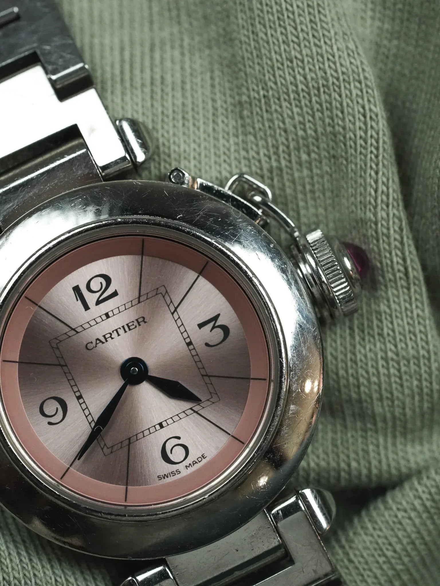 Cartier - ميني Pasha روز 2973 27mm فولاذ - 2000s