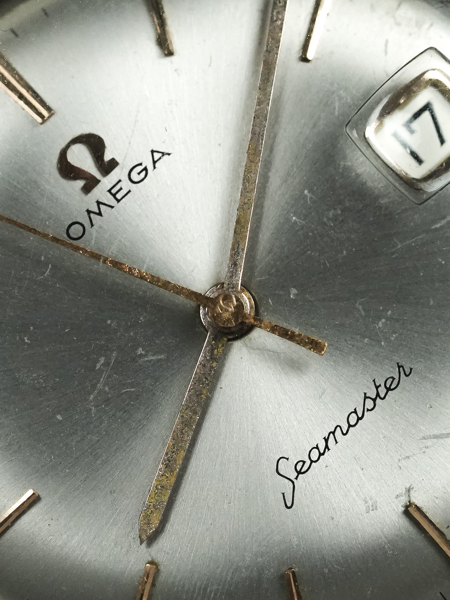 أوميغا - Seamaster 14740.1.SC مونوبلوك قرص رمادي بمؤشرات ذهبية - 1960