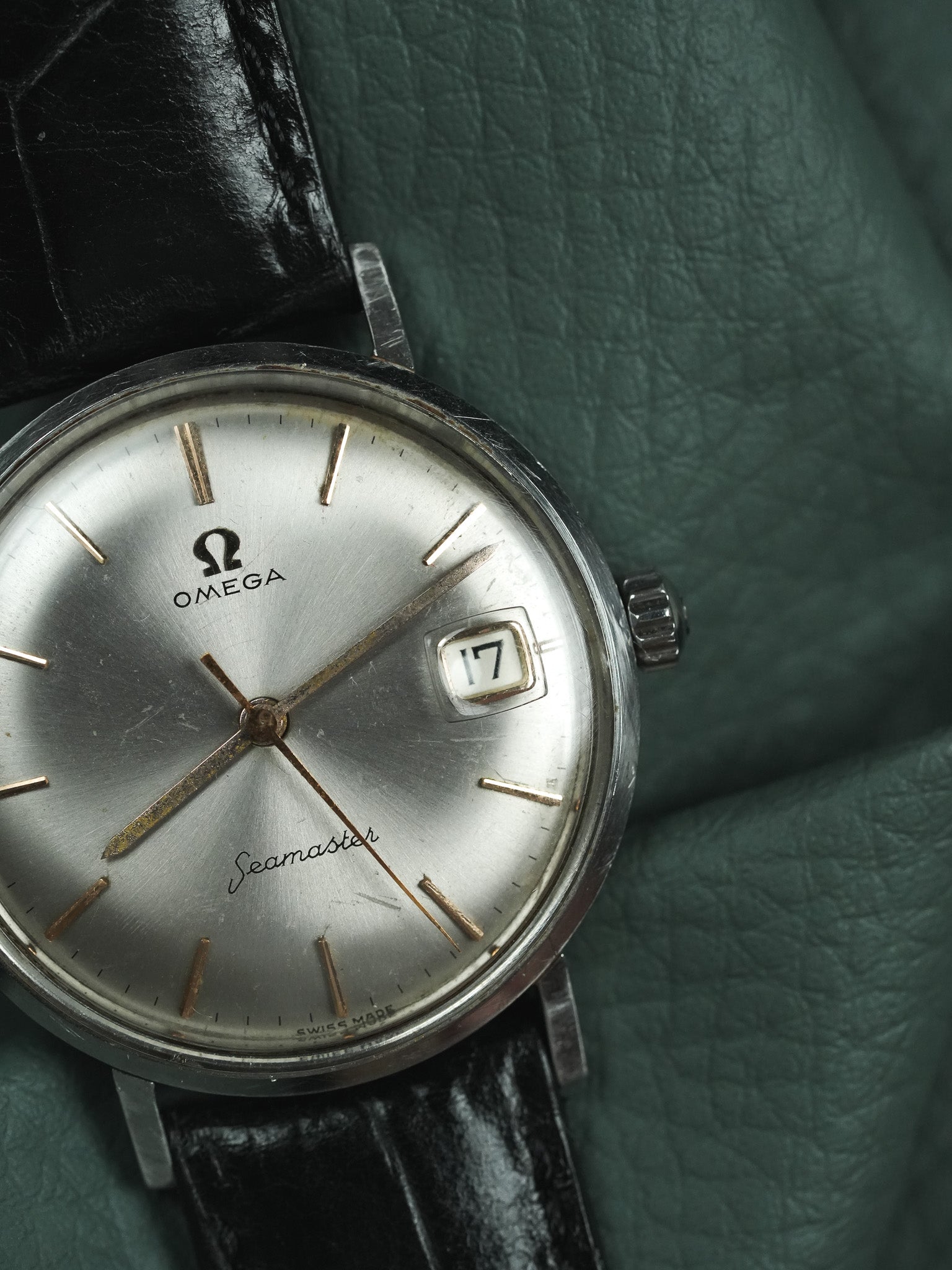 أوميغا - Seamaster 14740.1.SC مونوبلوك قرص رمادي بمؤشرات ذهبية - 1960