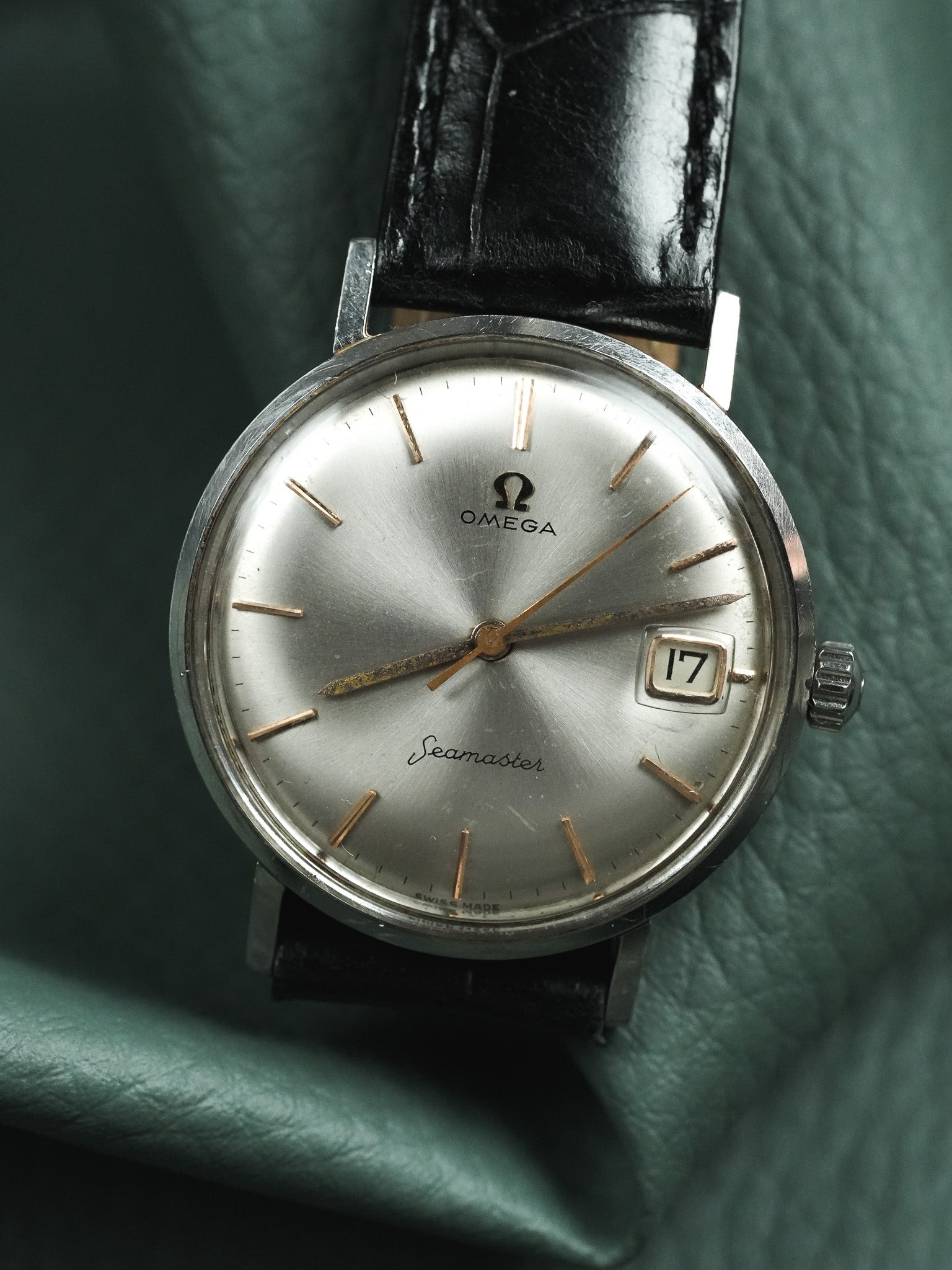 أوميغا - Seamaster 14740.1.SC مونوبلوك قرص رمادي بمؤشرات ذهبية - 1960