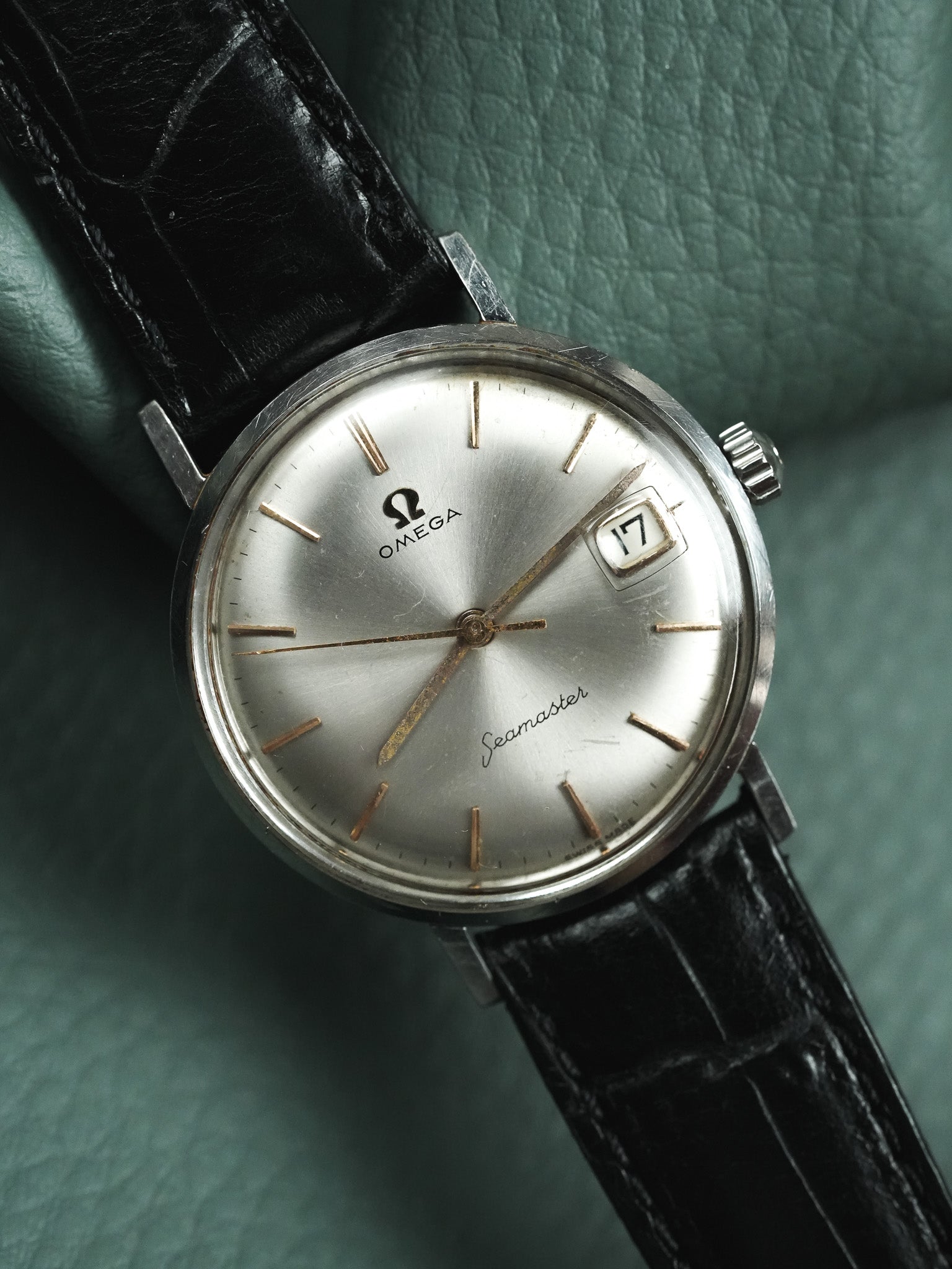 أوميغا - Seamaster 14740.1.SC مونوبلوك قرص رمادي بمؤشرات ذهبية - 1960