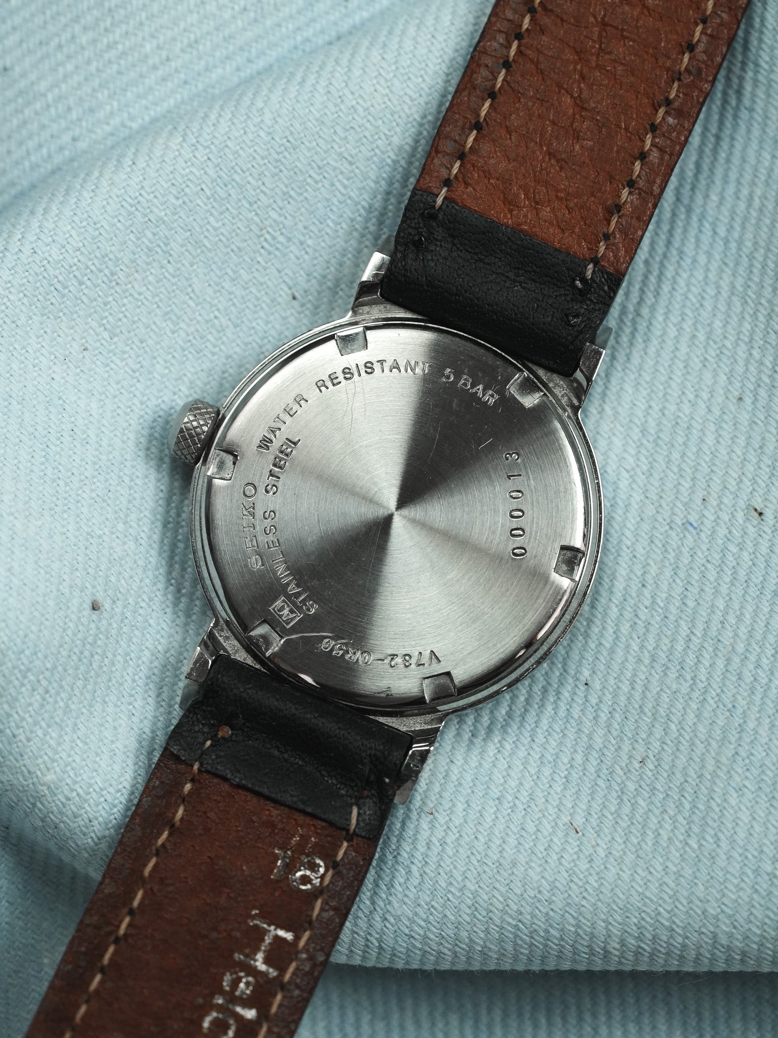 Seiko - فولاذ مصقول قرون مركزية عقرب ثواني أحمر - 1990