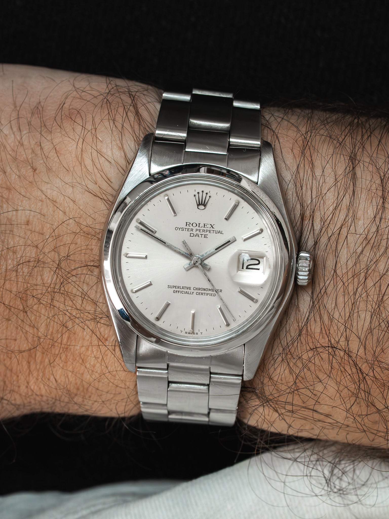 ساعة Rolex Oyster Perpetual Date 1500 فينتاج - 34 مم من الفولاذ الأوتوماتيكي (1978)