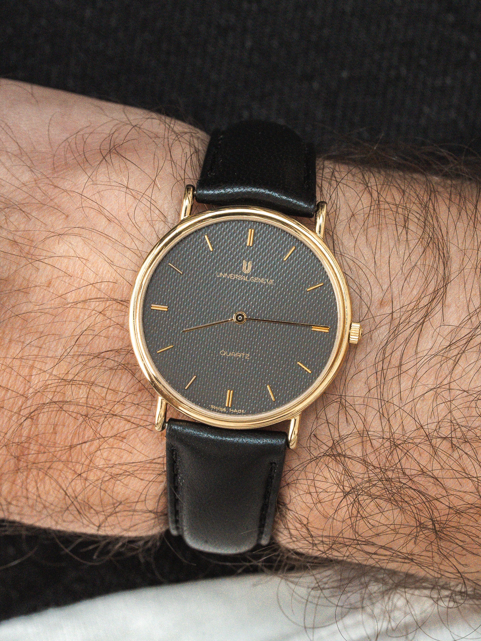 Montre Universal Genève 533.225 Vintage - 31mm Plaqué Or (Années 1980) - Atelier Victor