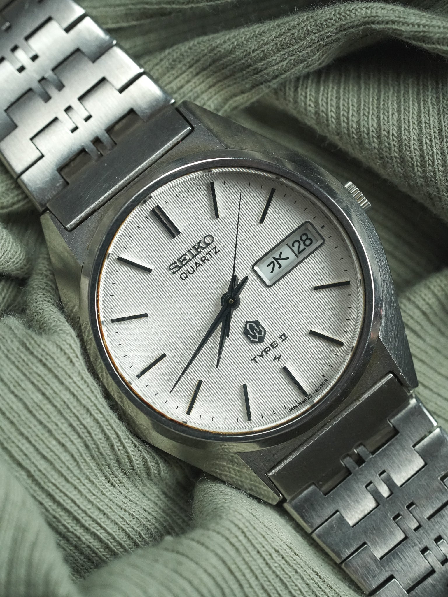 Seiko - نوع II Daydate كانجي فولاذي مزخرف سوار فولاذي خاص - 1987