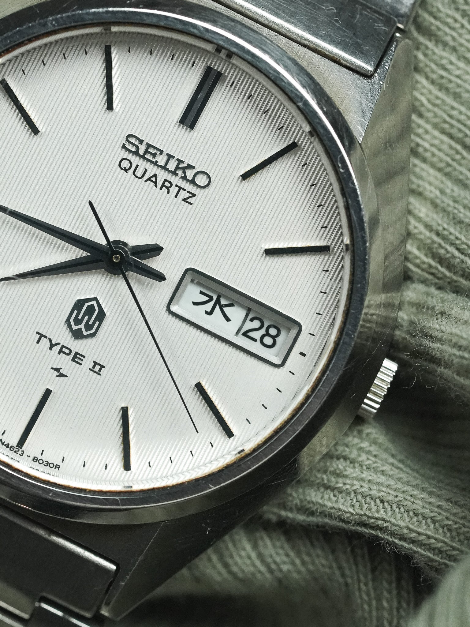 Seiko - نوع II Daydate كانجي فولاذي مزخرف سوار فولاذي خاص - 1987