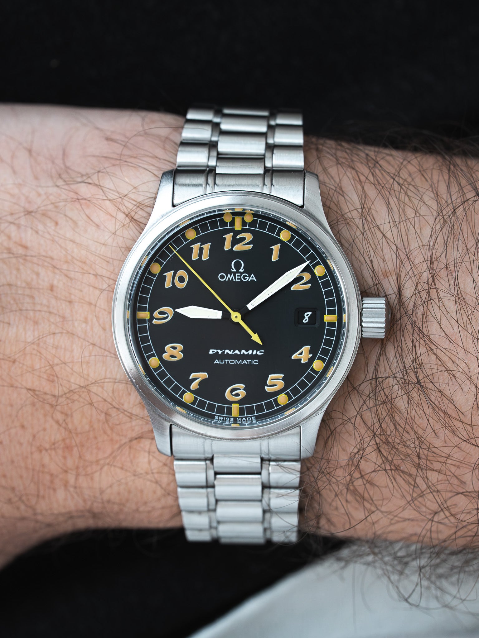 Reloj Omega Dynamic III 166.0310 Vintage - 36mm acero pátina (Años 2000