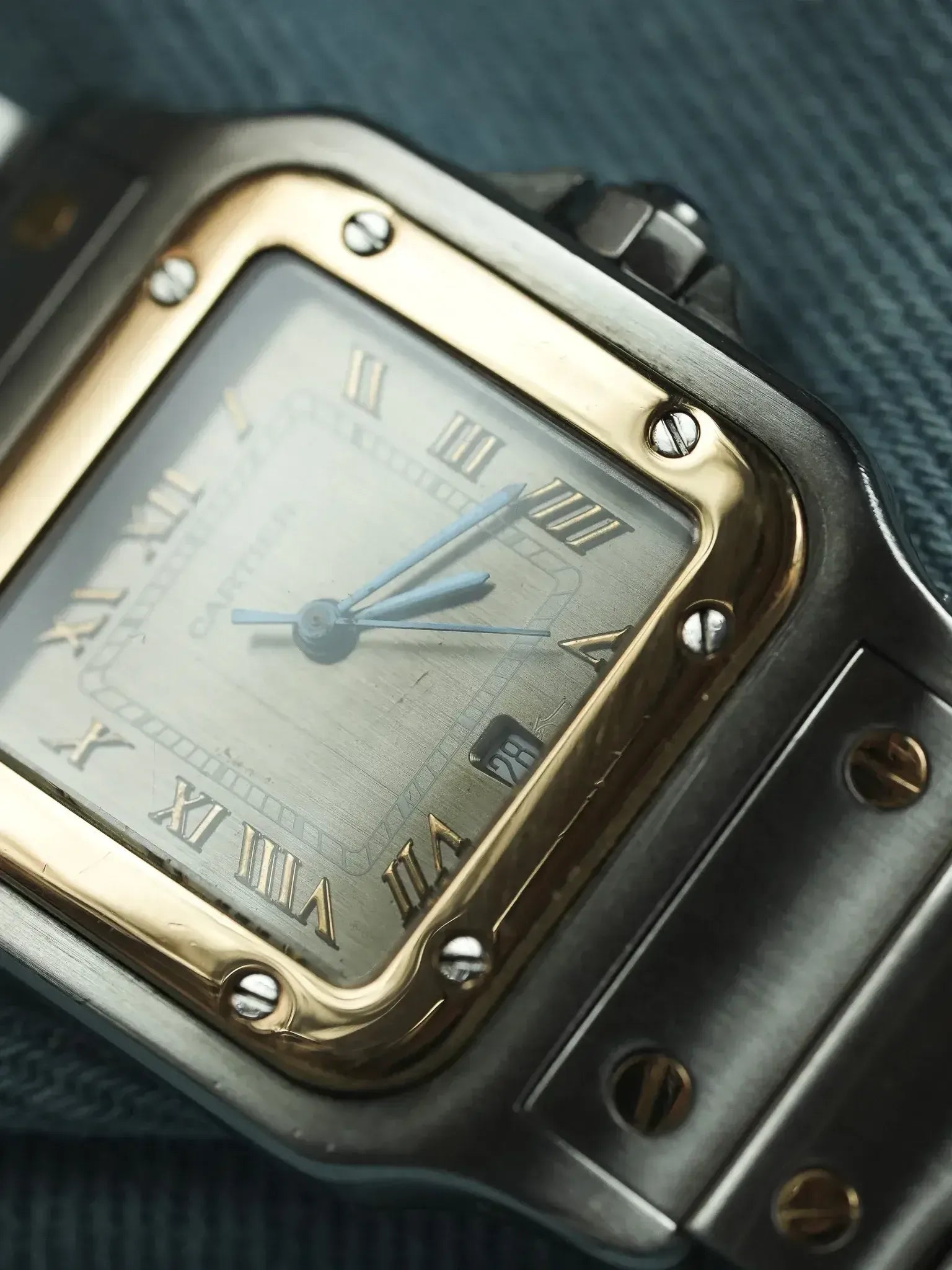 Cartier - Santos Galbée 1566 Acier Or Cadran Taupe 29mm - 1990s - Atelier Victor