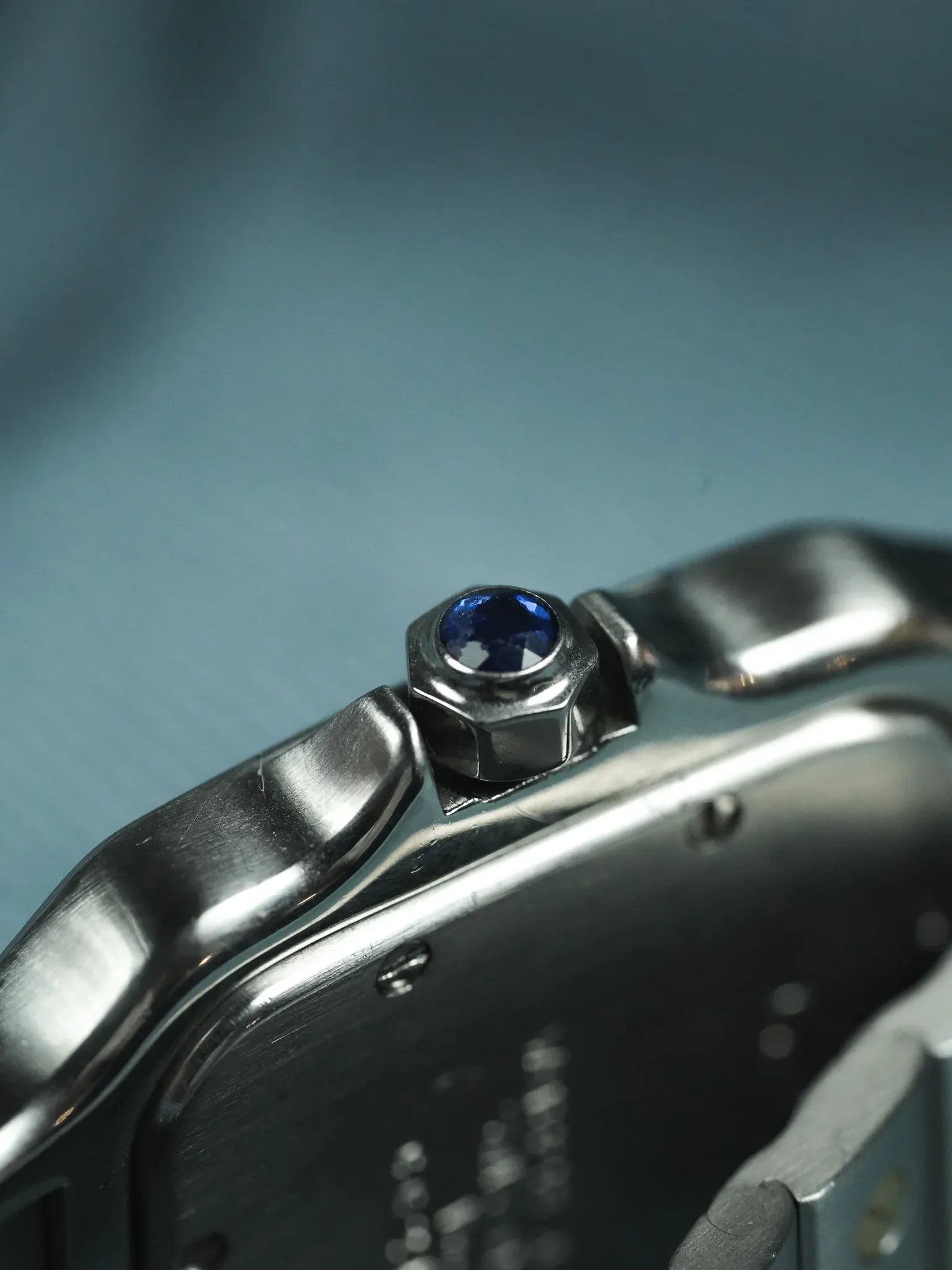 Cartier - Santos منحني 1566 فولاذ ذهب قرص طوبي 29 مم - 1990s