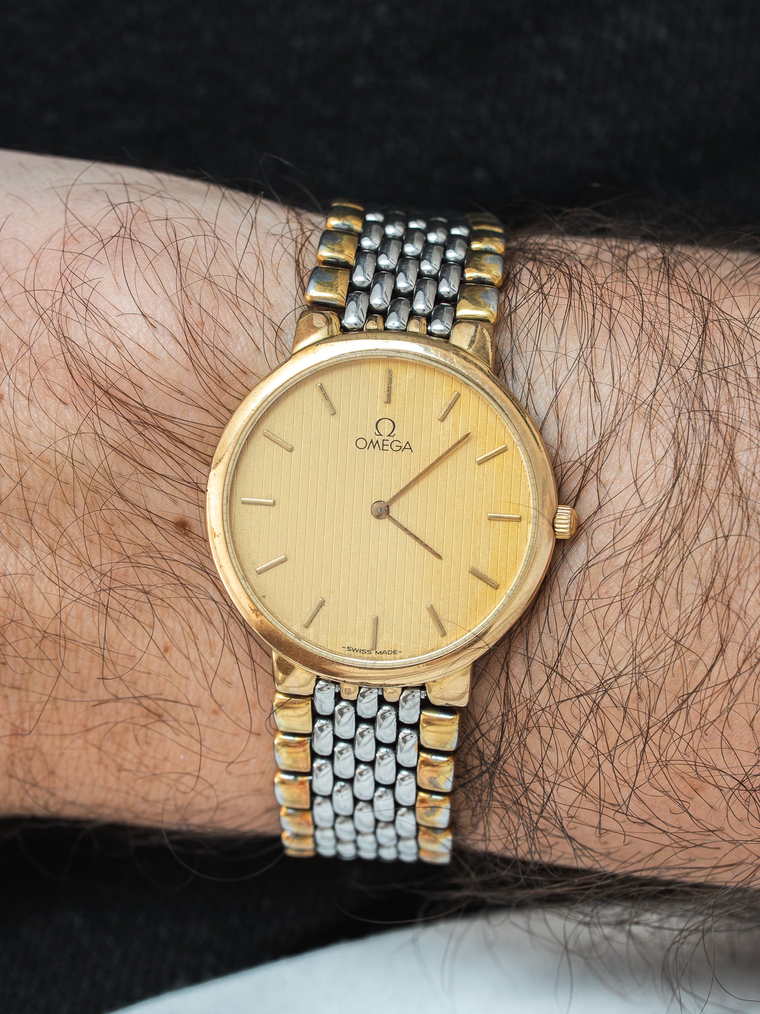 Omega De Ville 手表 395.0875.2 复古 - 特级加厚镀金钢款(1989)