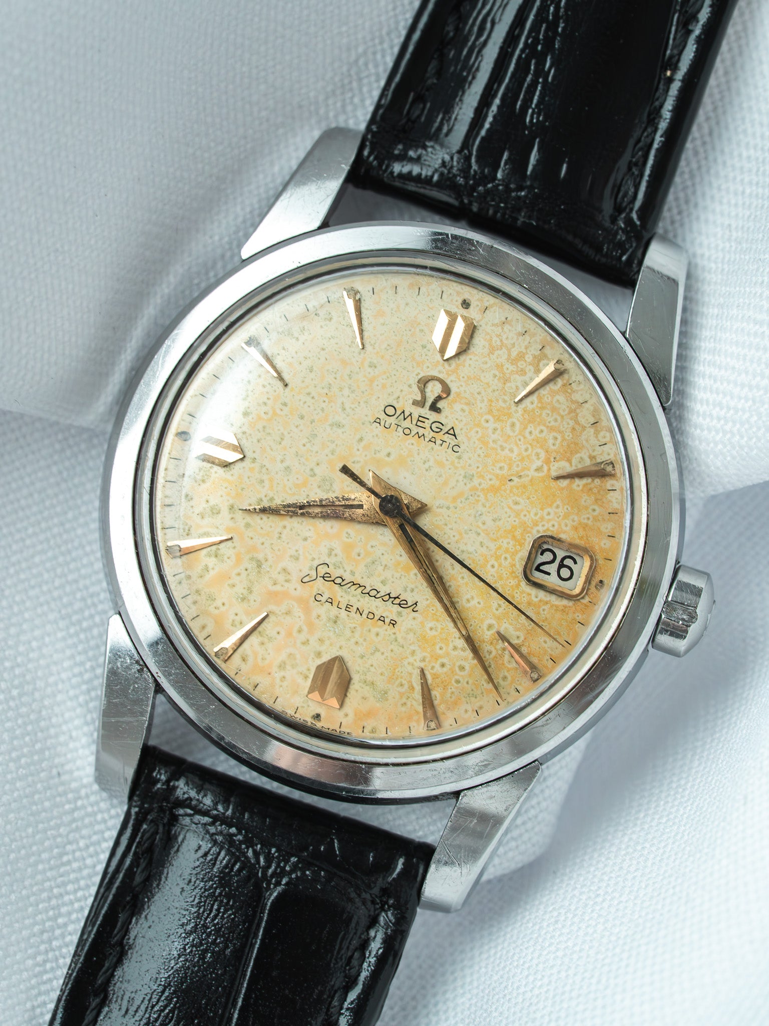 Montre Omega Seamaster Calendar 2849-4-SC Vintage - 34mm Tropical (1956) - Atelier Victor