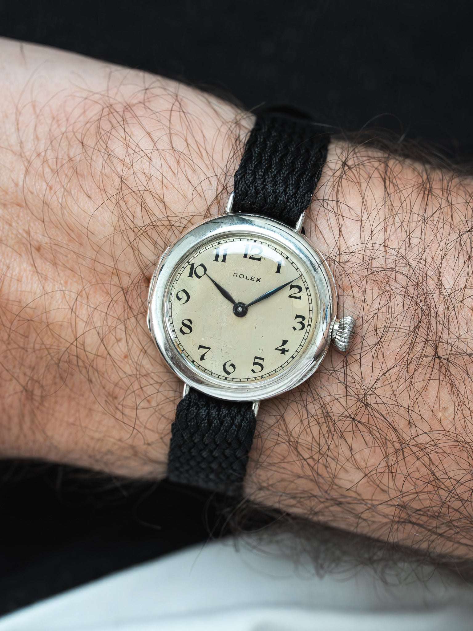 Rolex - Montre militaire En argent massif Calibre Rebberg - 1920s - Atelier Victor