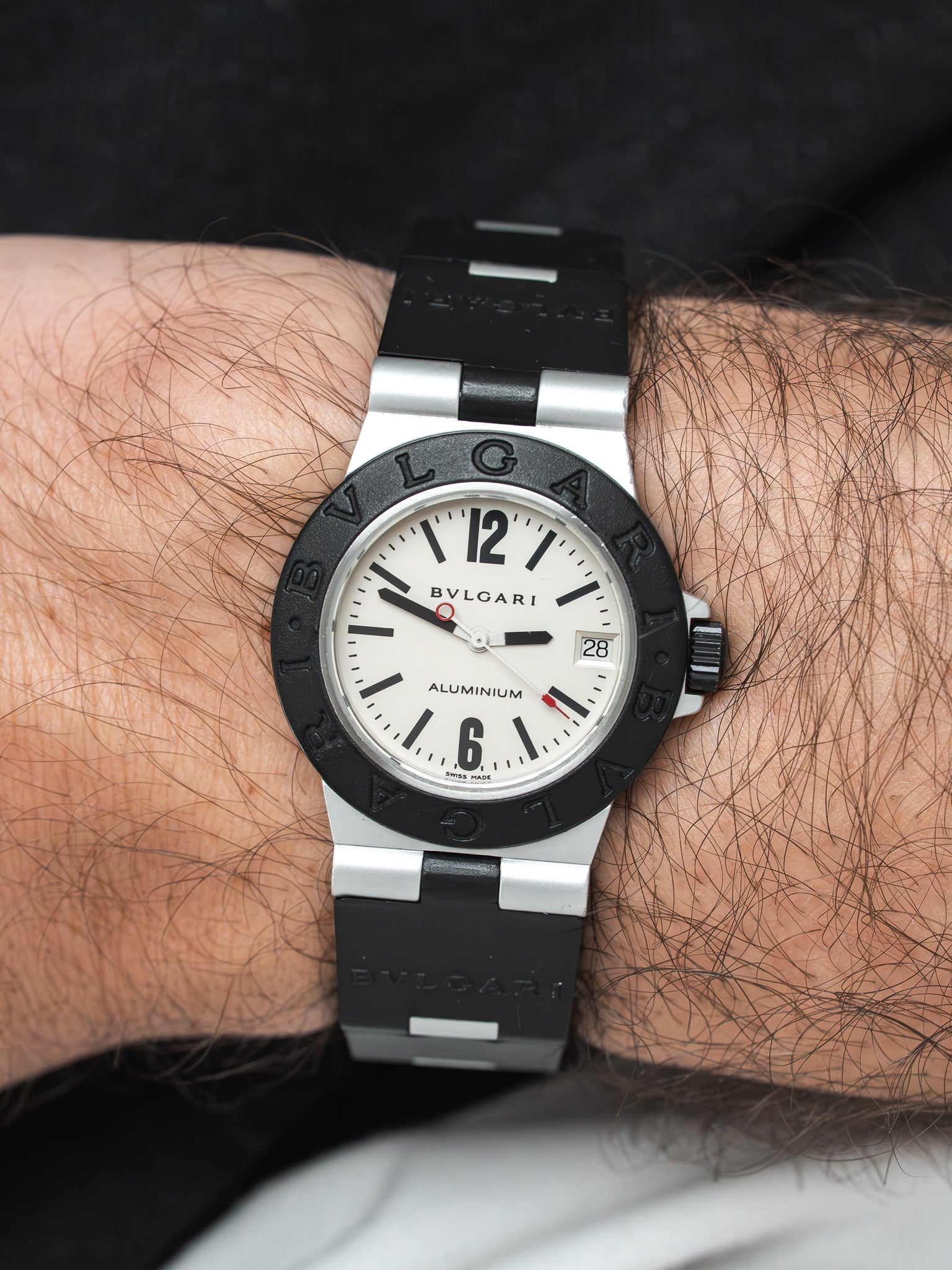 Reloj Bvlgari Aluminium 32mm (Años 1990) - ref.AL32A Quartz Esfera Crema