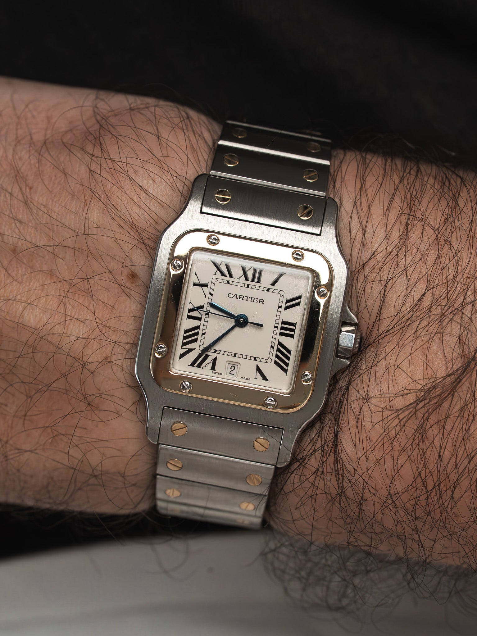 Vintage Cartier Santos Galbée 1566 Steel & 18k Gold — Two-Tone (2000s)