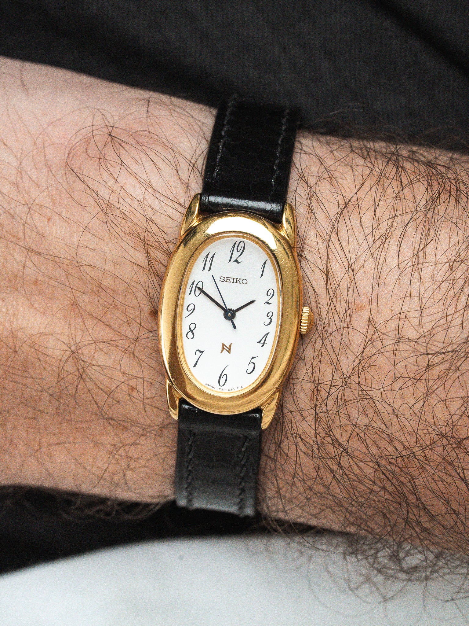 Vintage Seiko Baignoire Gold-Plated — White Dial Breguet Numerals (2005)
