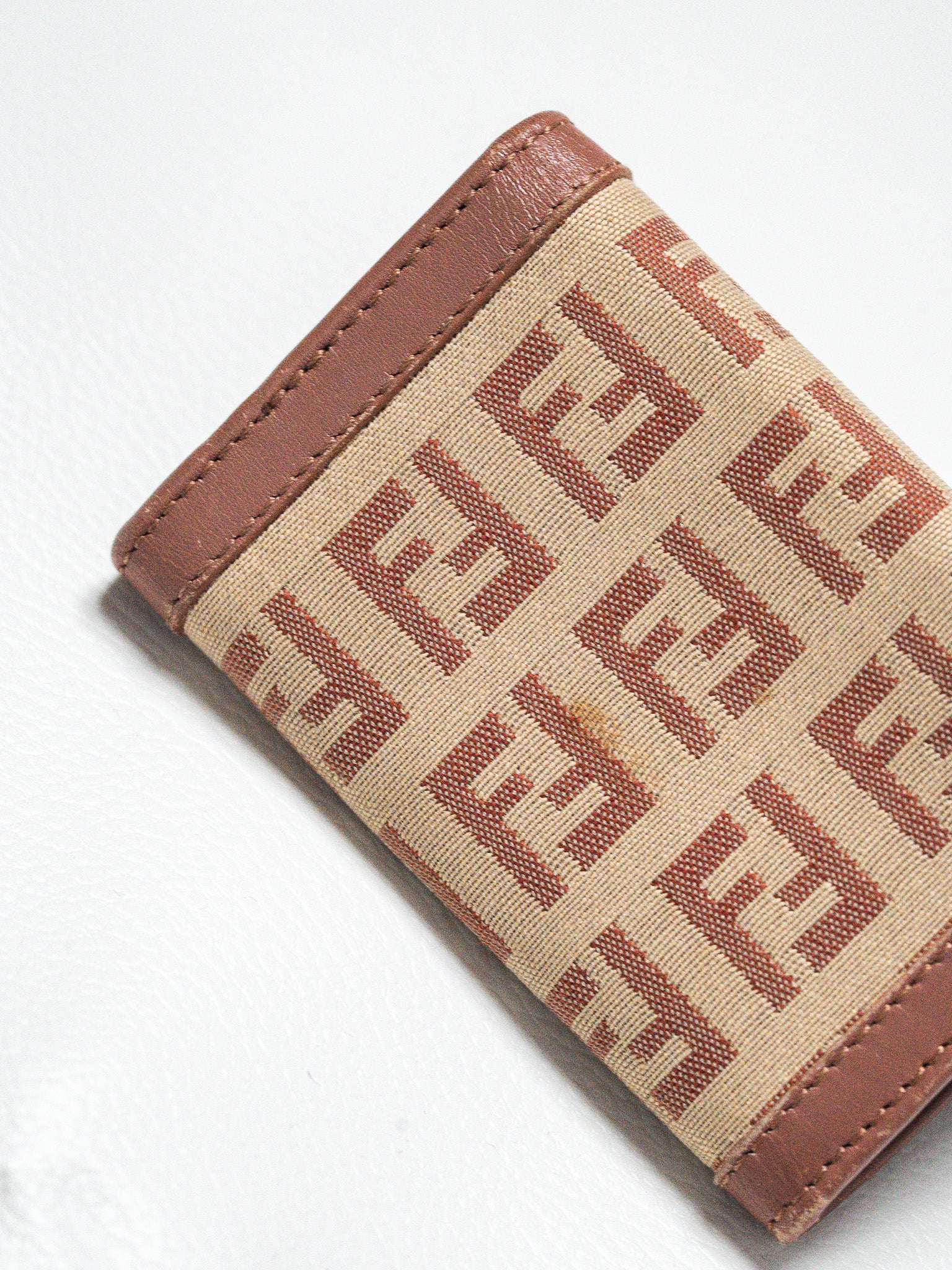 Porte-Clés Fendi Vintage — Toile Zucca Monogram FF & Cuir