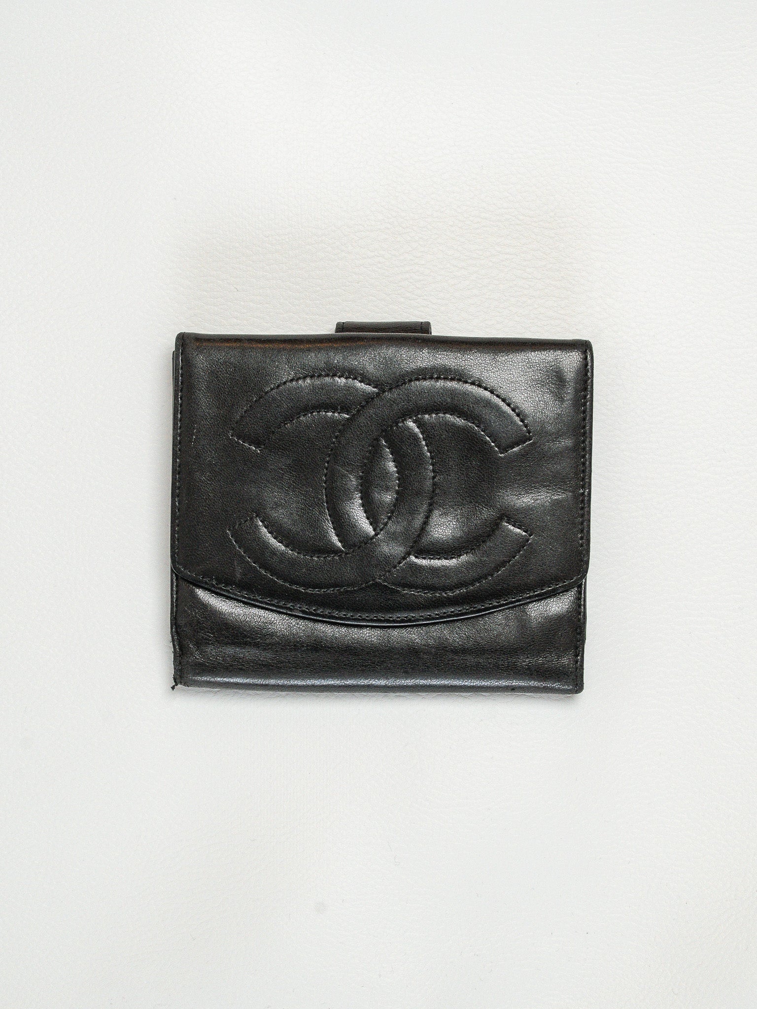 Wallet Chanel CC Black Lamb Leather (2000s)