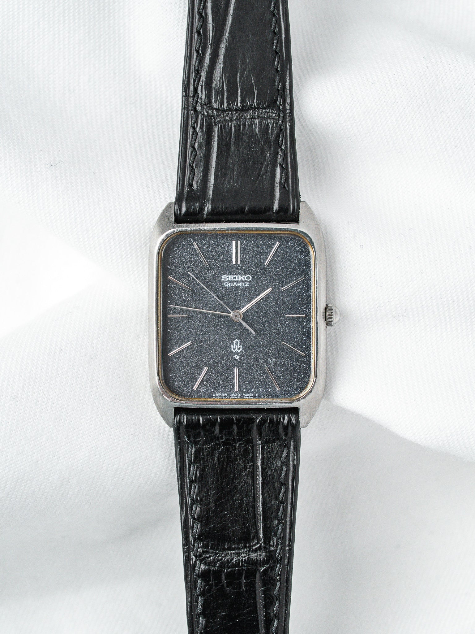 Orologio Seiko Tank 7830-5000 — Quadrante blu notte testurizzato (1988)